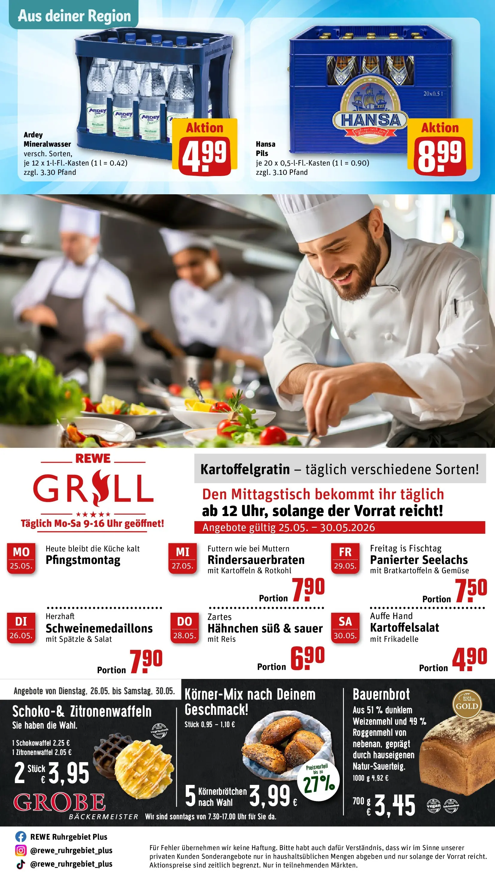 REWE Prospekt ab 26.05.2026 zum Blättern » Angebote | Seite: 30 | Produkte: Rotkohl, Pils, Mineralwasser, Reis