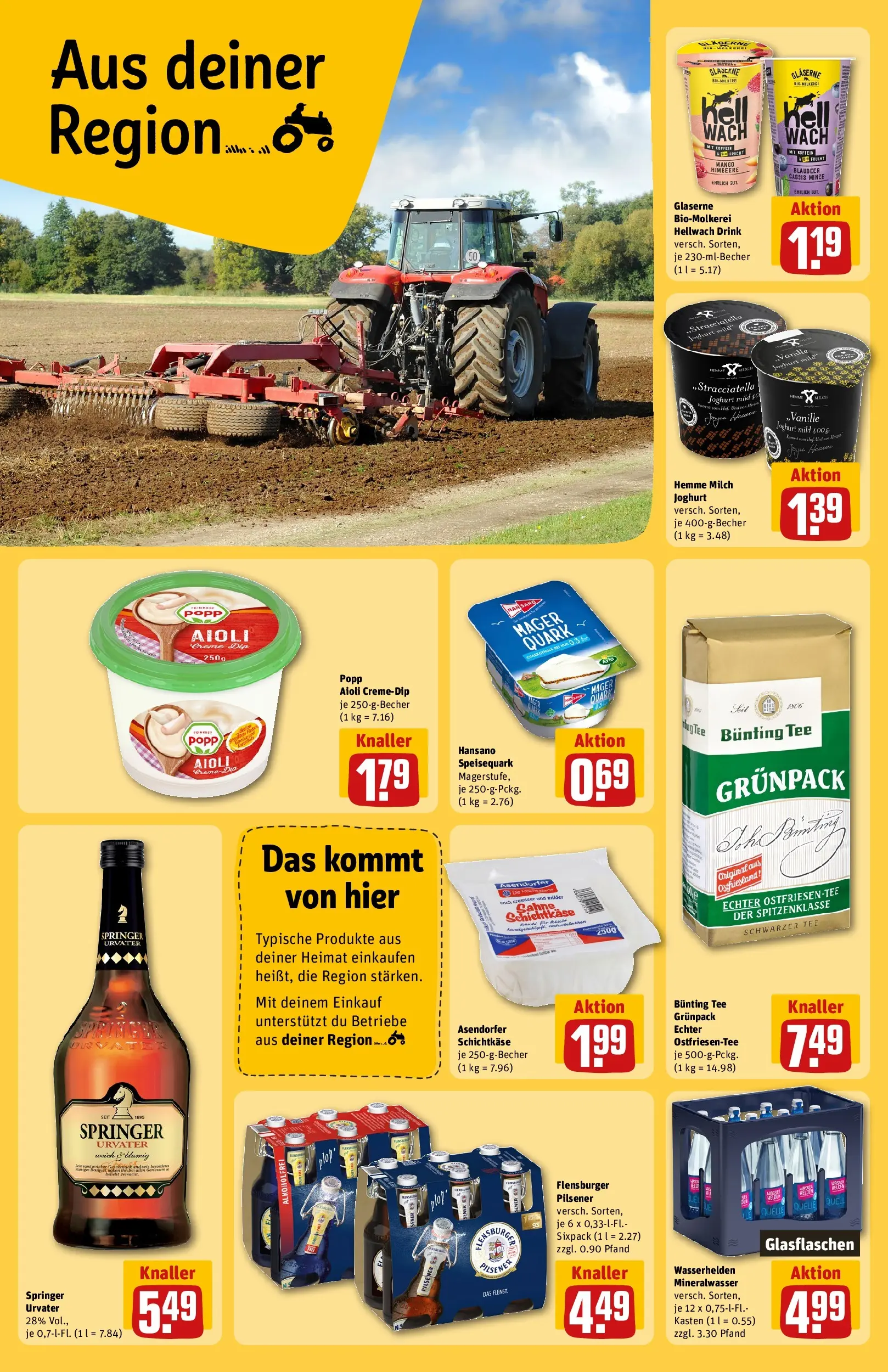 REWE Prospekt ab 26.05.2026 zum Blättern » Angebote | Seite: 26 | Produkte: Milch, Mineralwasser, Flensburger, Tee