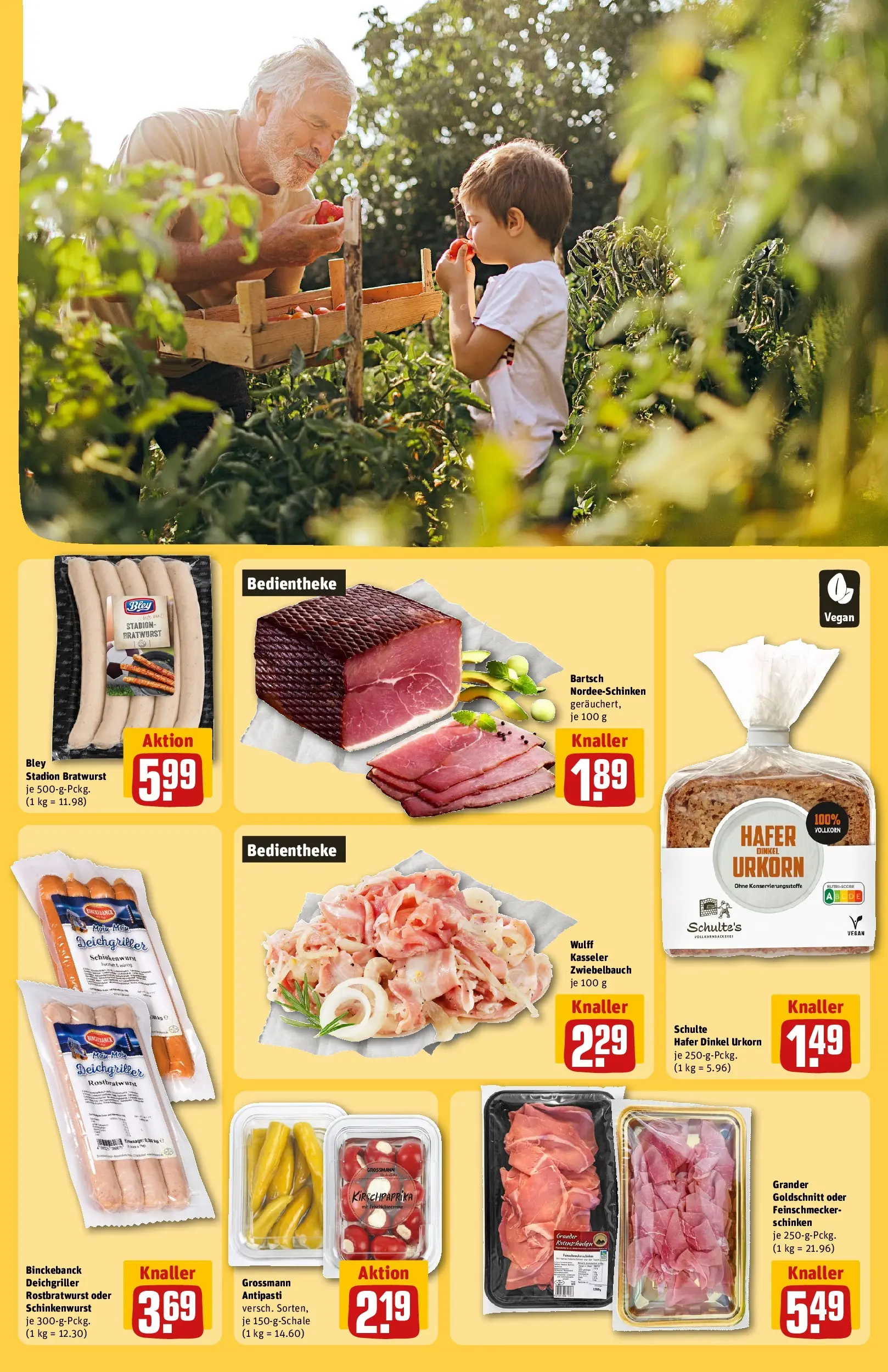 REWE Prospekt ab 26.05.2026 zum Blättern » Angebote | Seite: 27 | Produkte: Bratwurst, Schinken