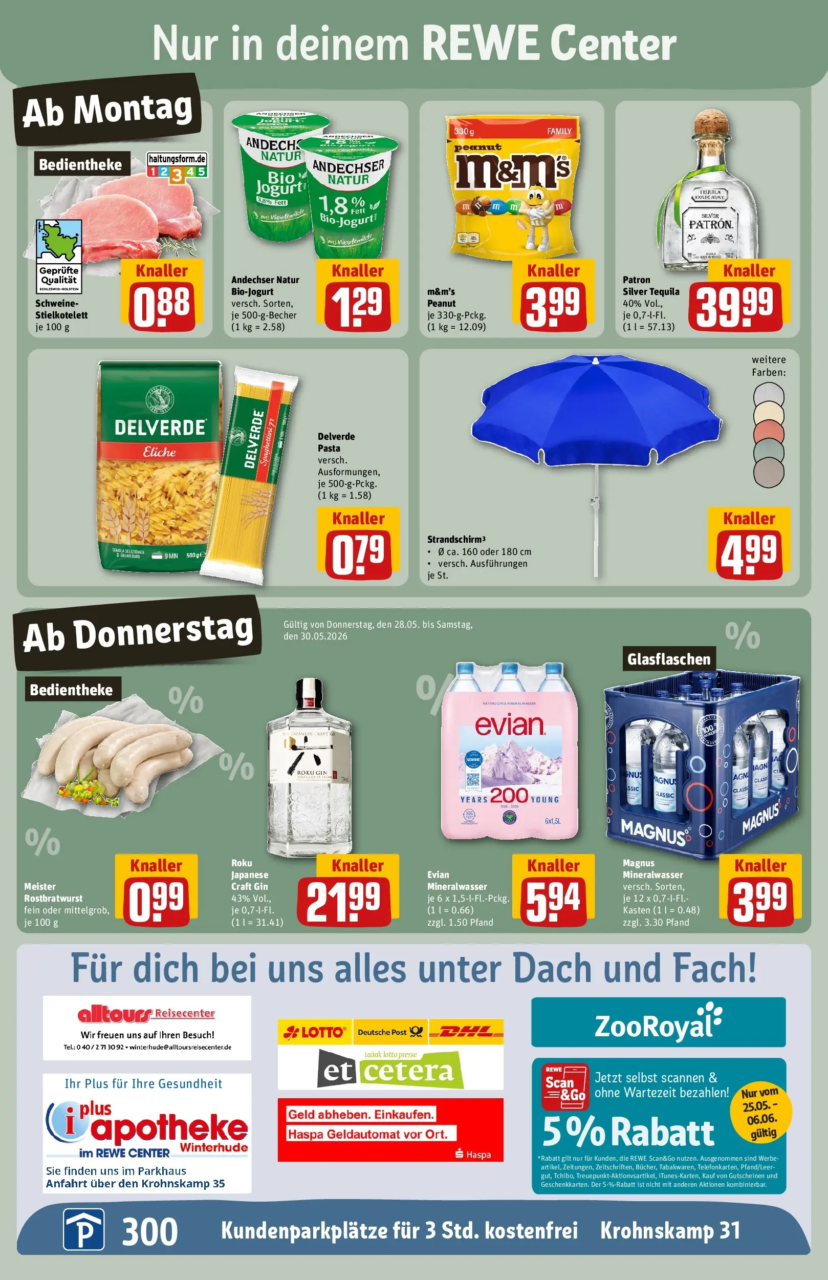 REWE Prospekt ab 26.05.2026 zum Blättern » Angebote | Seite: 3 | Produkte: Presse, M&M's, Mineralwasser, Gin