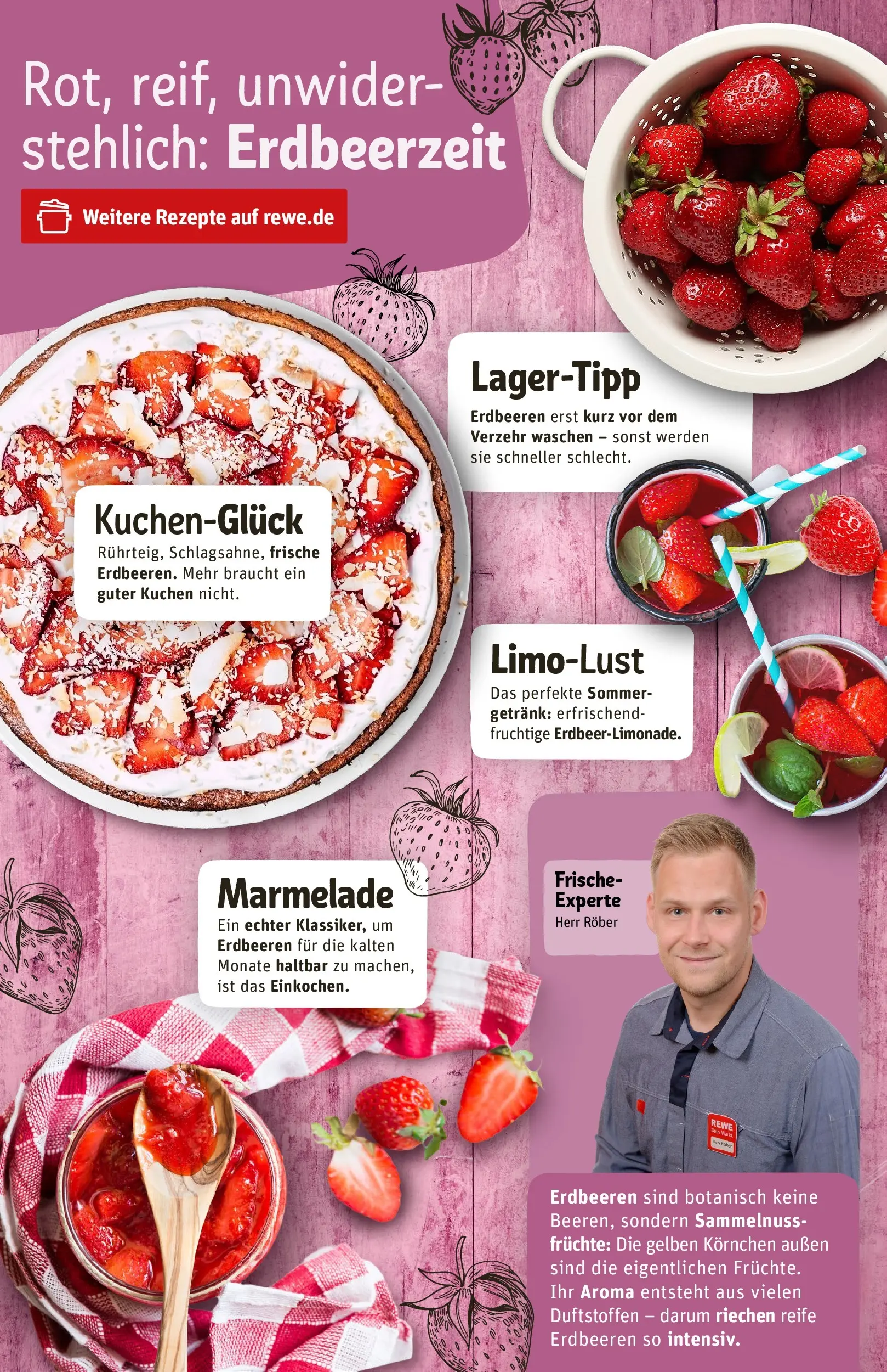 REWE Prospekt ab 26.05.2026 zum Blättern » Angebote | Seite: 15 | Produkte: Kuchen, Erdbeeren