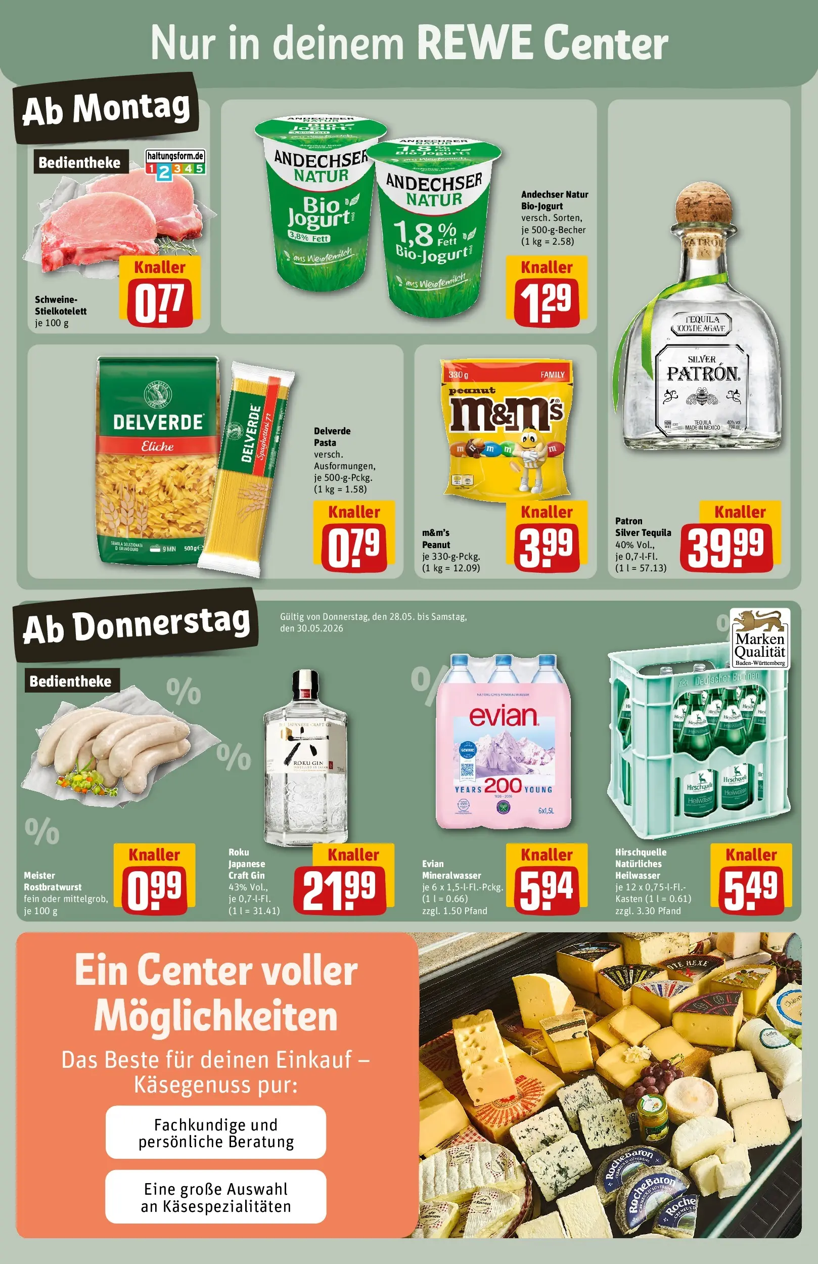 REWE Prospekt ab 26.05.2026 zum Blättern » Angebote | Seite: 3 | Produkte: Mineralwasser, Tequila, Pasta, Gin