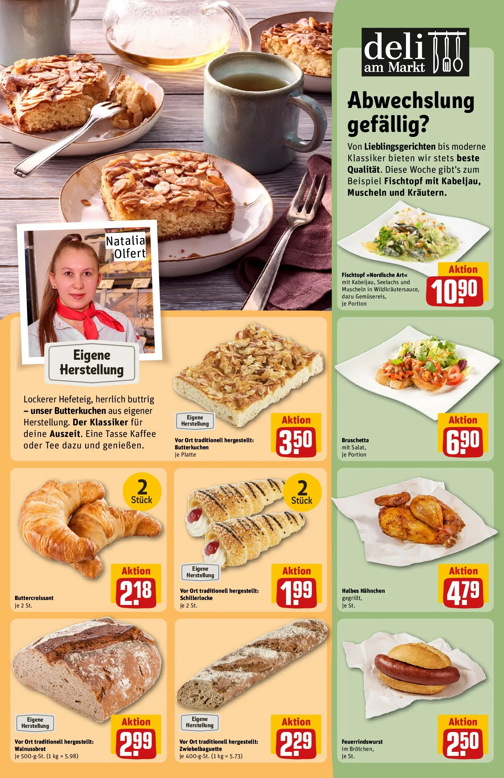 REWE Prospekt ab 26.05.2026 zum Blättern » Angebote | Seite: 13 | Produkte: Hahnchen, Baguette, Croissant, Tee