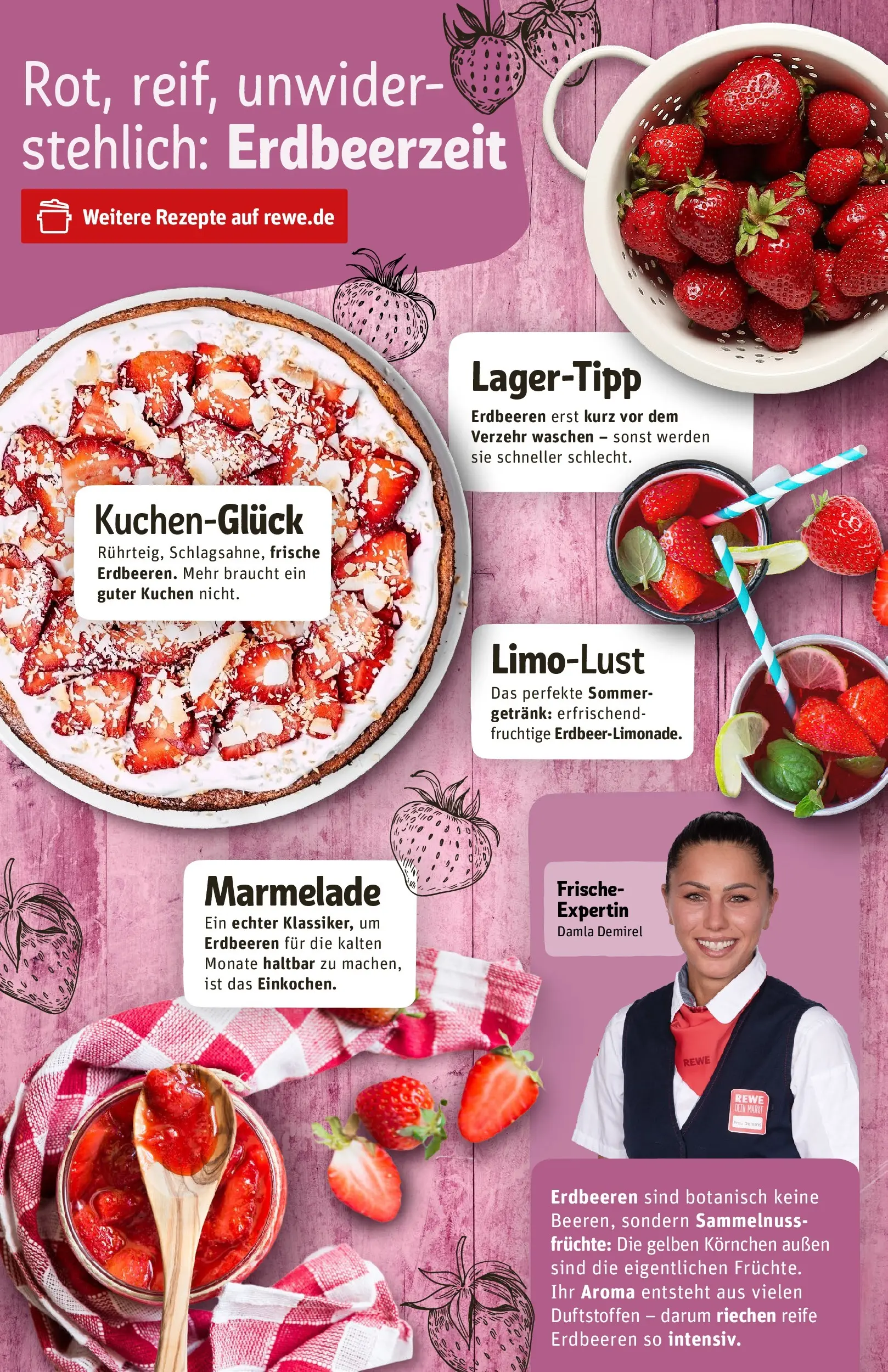 REWE Prospekt ab 26.05.2026 zum Blättern » Angebote | Seite: 15 | Produkte: Kuchen, Erdbeeren