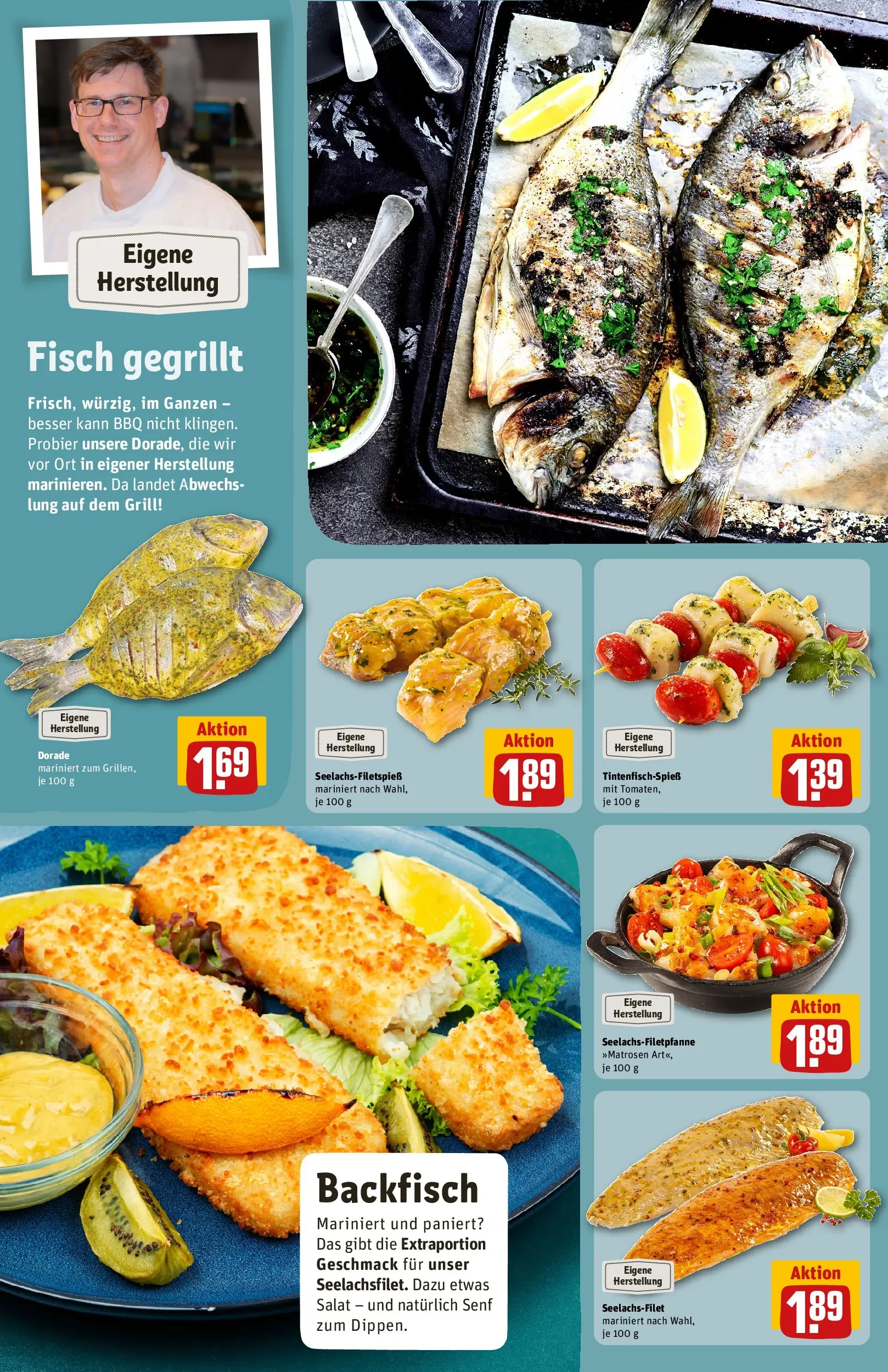 REWE Prospekt ab 26.05.2026 zum Blättern » Angebote | Seite: 12 | Produkte: Dorade, Grill, Fisch, Salat