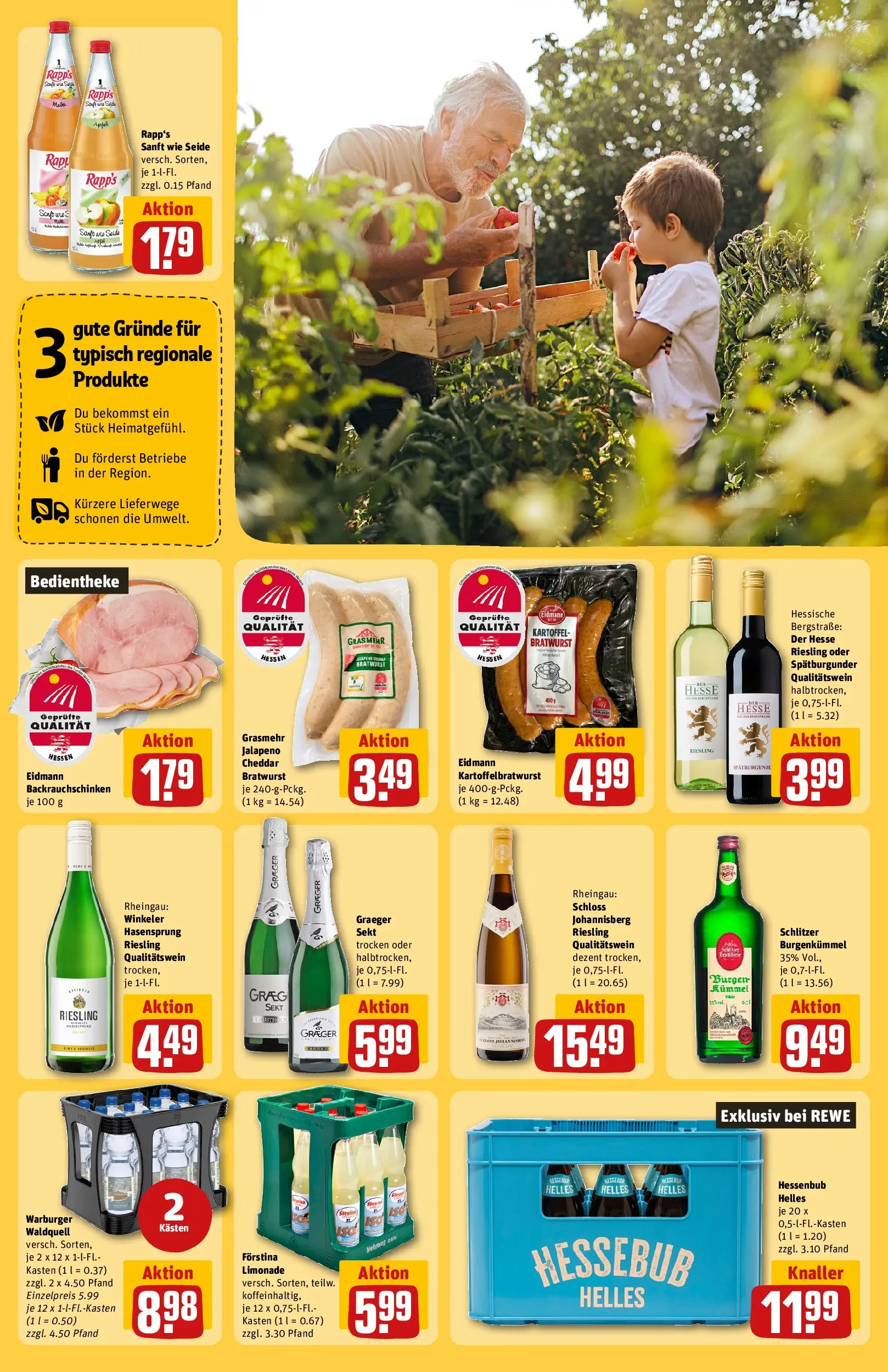 REWE Prospekt ab 26.05.2026 zum Blättern » Angebote | Seite: 25 | Produkte: Sekt, Bratwurst, Äpfel, Limonade