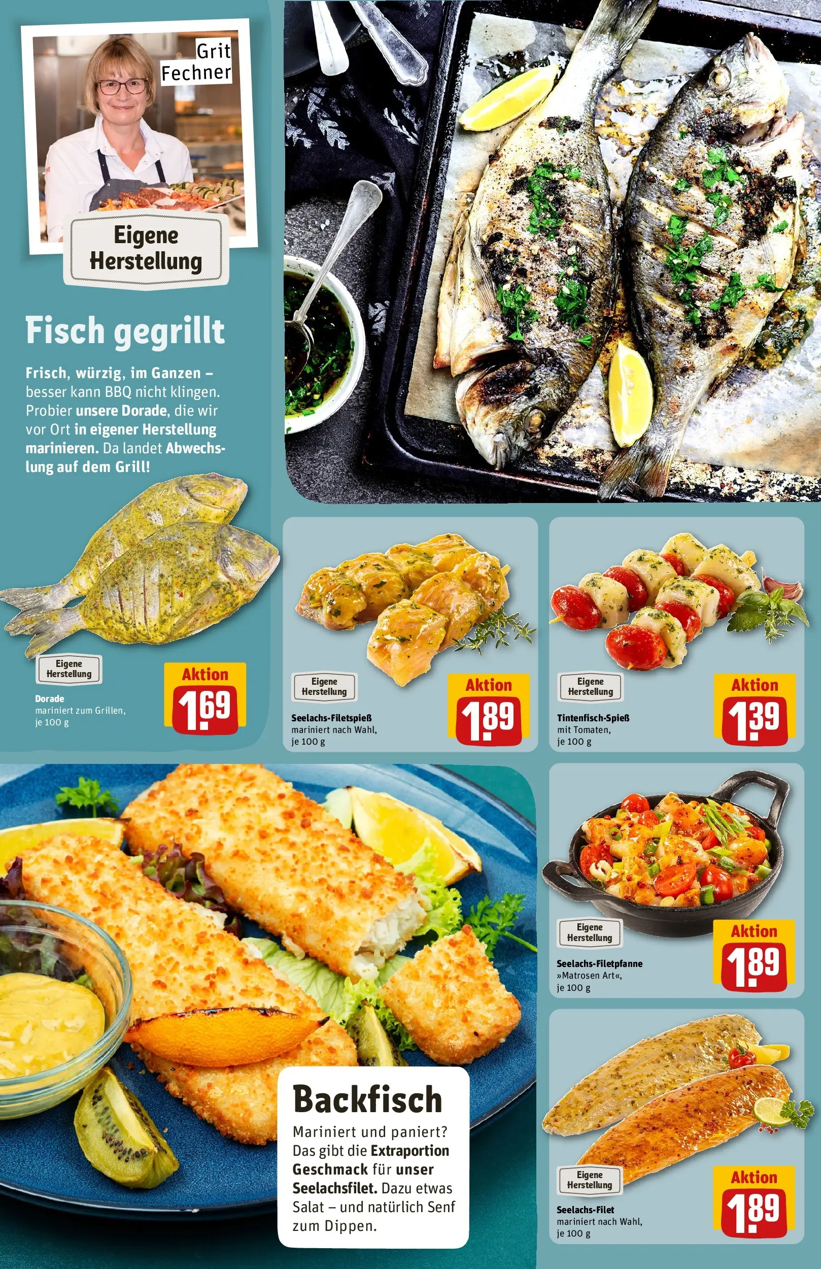 REWE Prospekt ab 26.05.2026 zum Blättern » Angebote | Seite: 12 | Produkte: Dorade, Grill, Fisch, Salat
