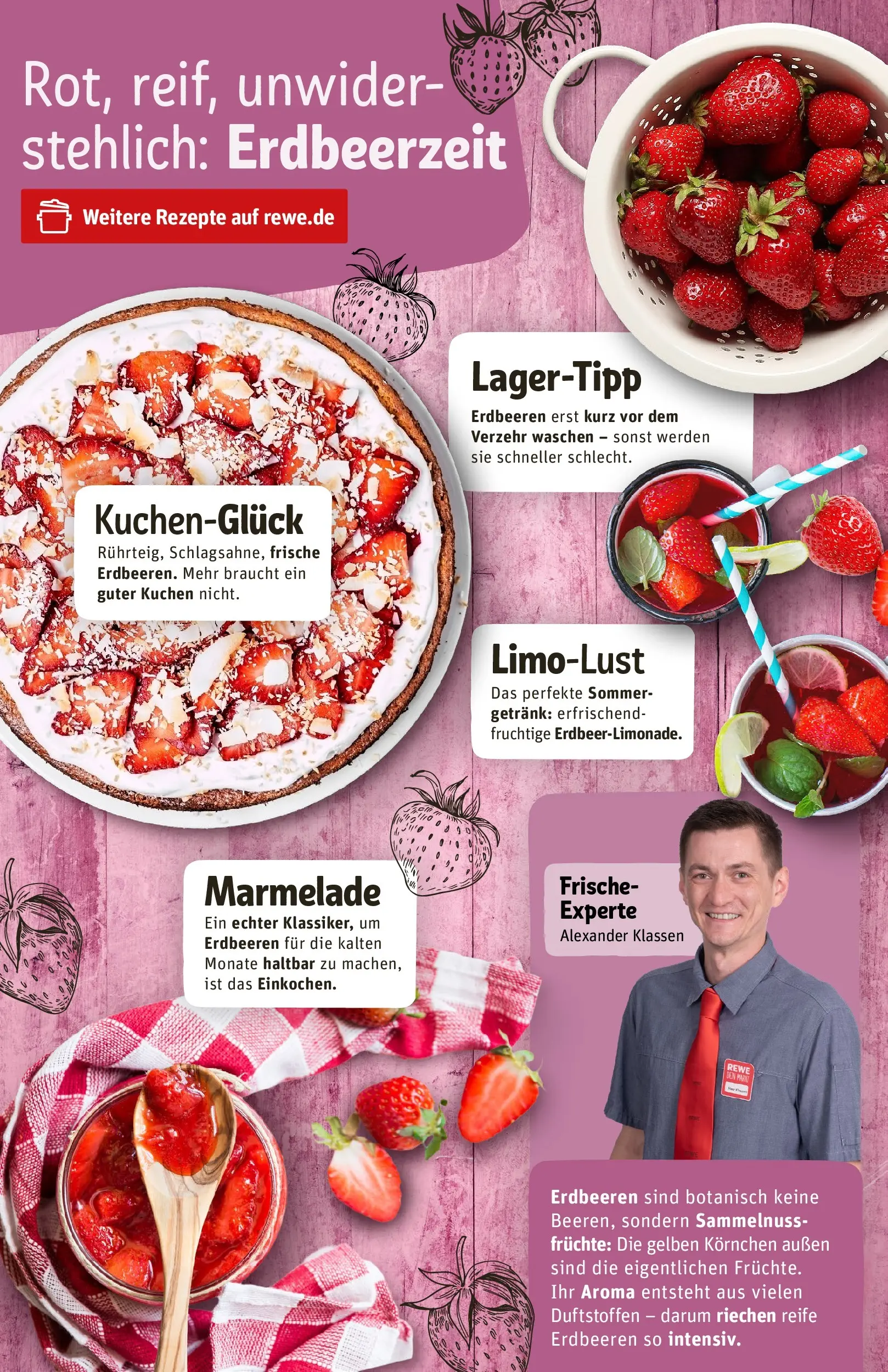 REWE Prospekt ab 26.05.2026 zum Blättern » Angebote | Seite: 15 | Produkte: Kuchen, Erdbeeren