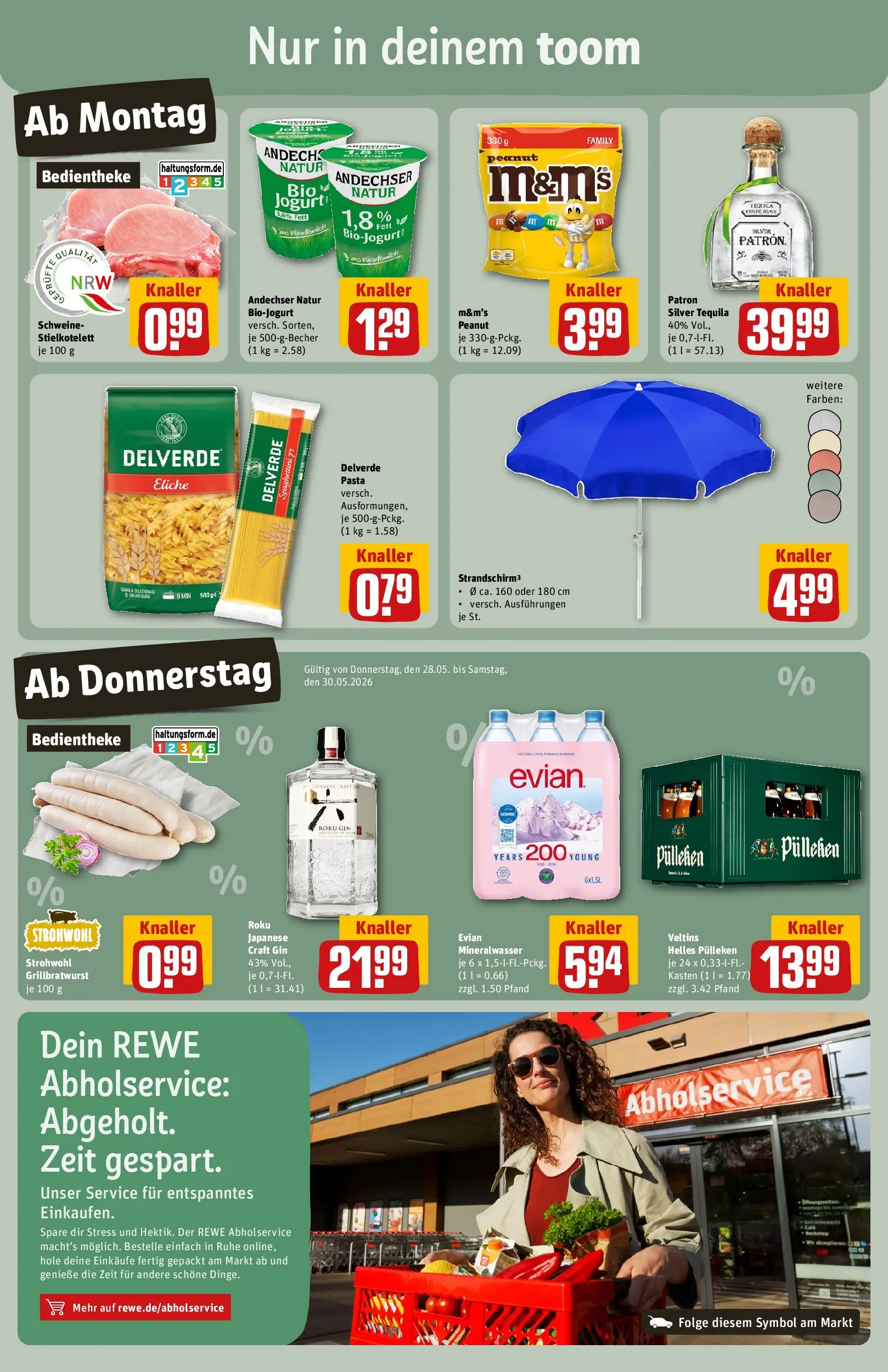 REWE Prospekt ab 26.05.2026 zum Blättern » Angebote | Seite: 3 | Produkte: Mineralwasser, Tequila, Gin, Veltins