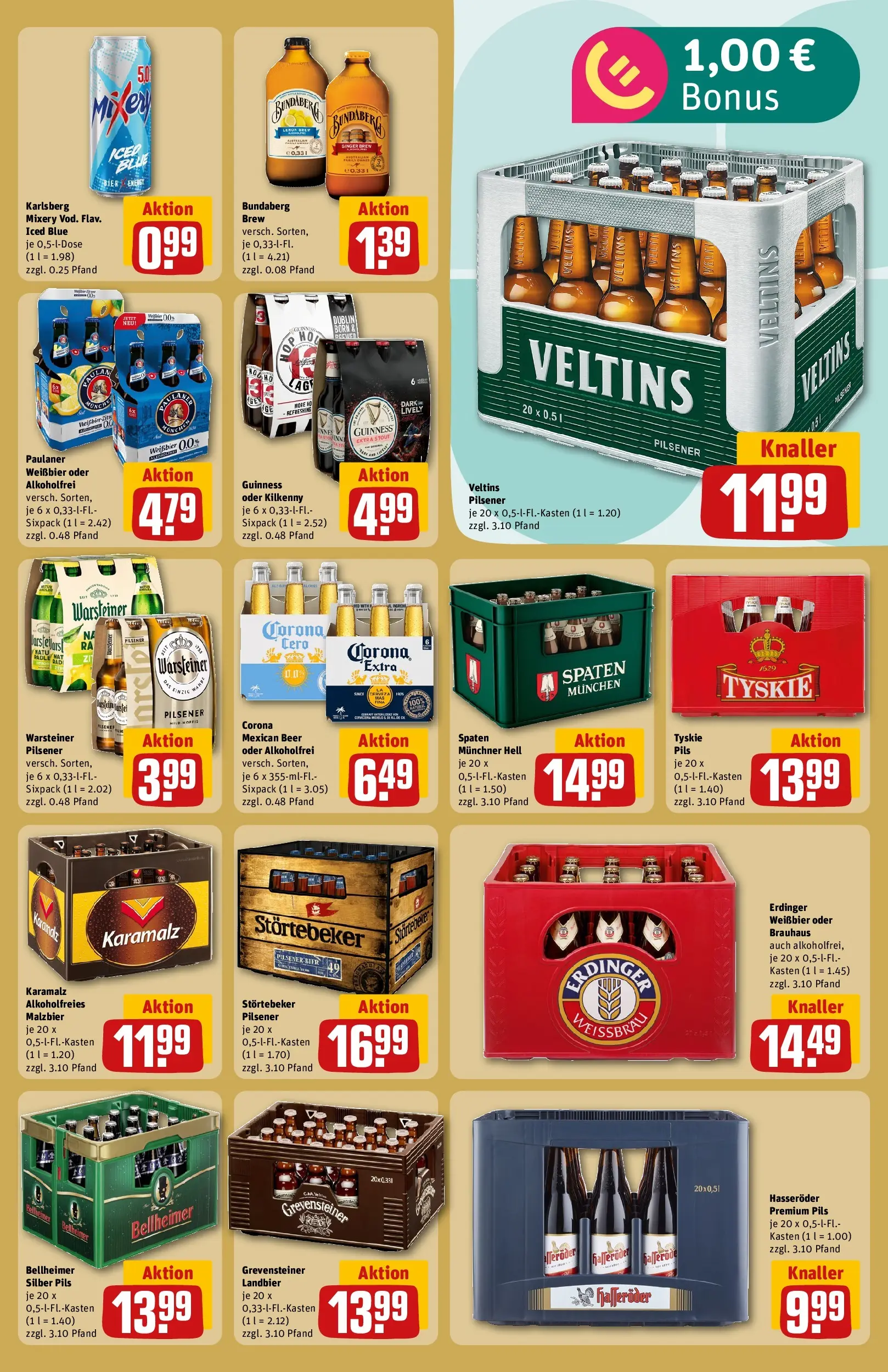 REWE Prospekt ab 26.05.2026 zum Blättern » Angebote | Seite: 17 | Produkte: Tyskie, Erdinger, Weißbier, Paulaner