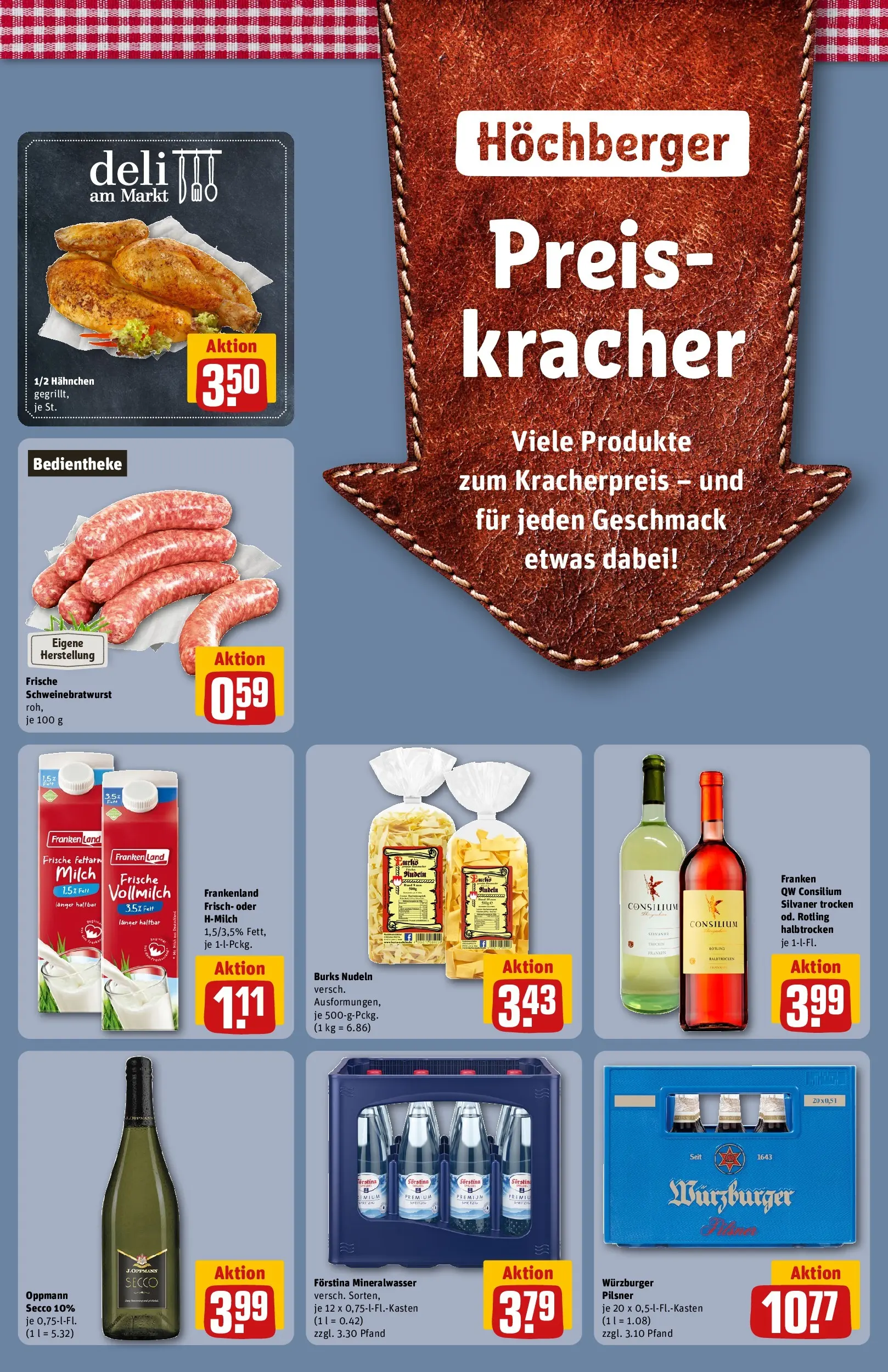 REWE Prospekt ab 26.05.2026 zum Blättern » Angebote | Seite: 35 | Produkte: Hahnchen, Milch, Mineralwasser, Pasta