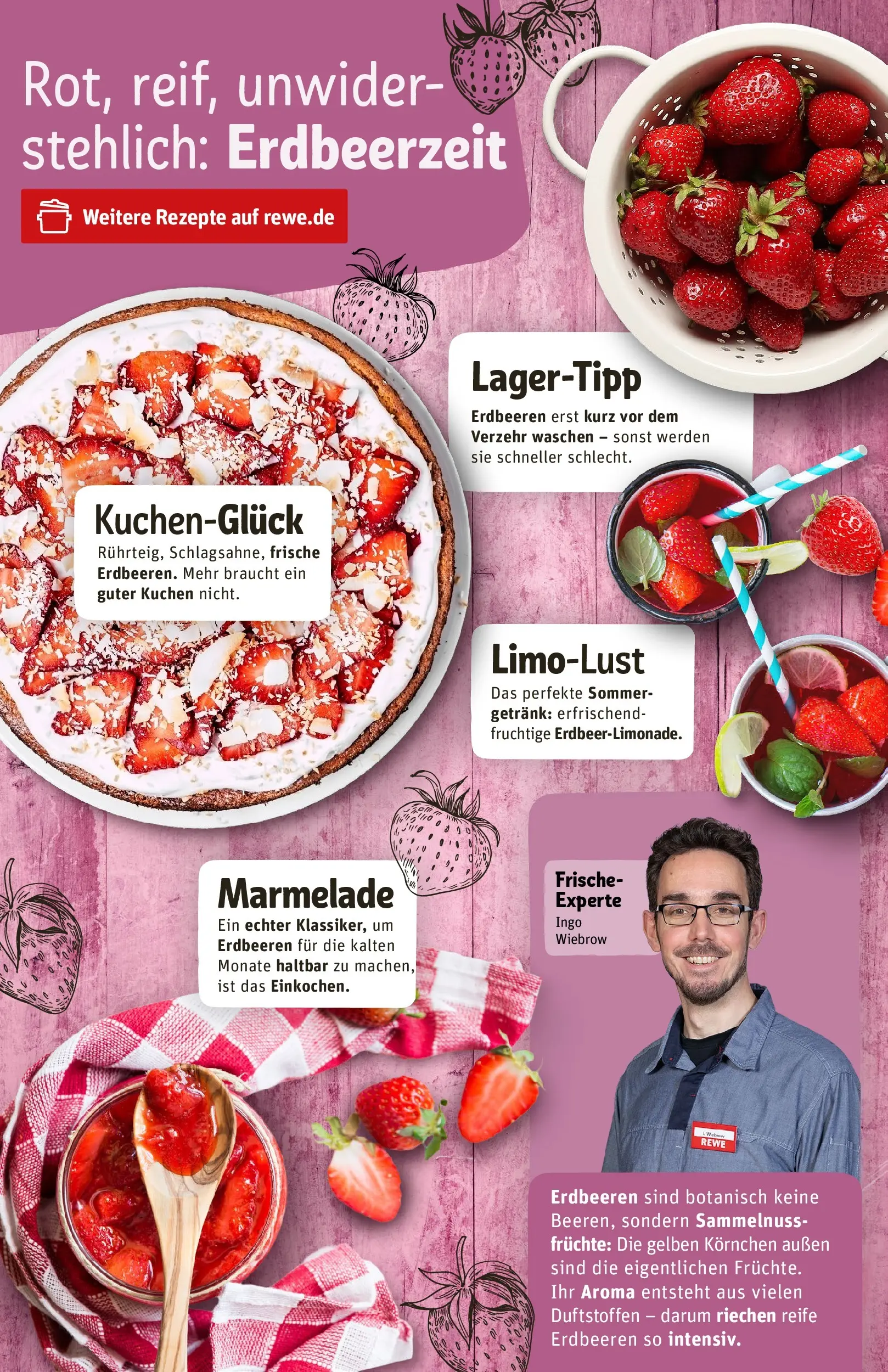 REWE Prospekt ab 26.05.2026 zum Blättern » Angebote | Seite: 15 | Produkte: Kuchen, Erdbeeren