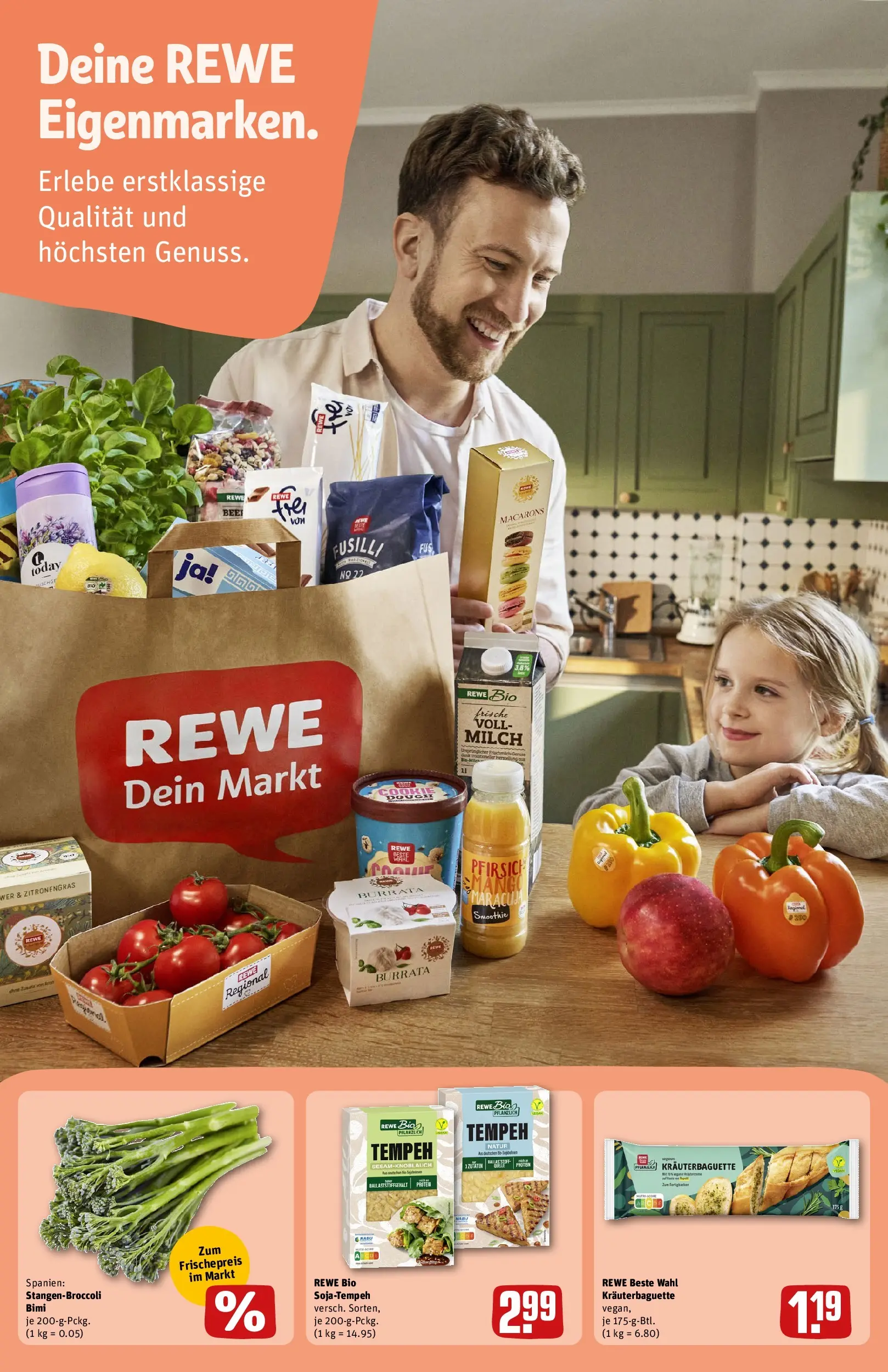 REWE Prospekt ab 26.05.2026 zum Blättern » Angebote | Seite: 16 | Produkte: Zitronengras, Milch, Burrata, Pfirsich