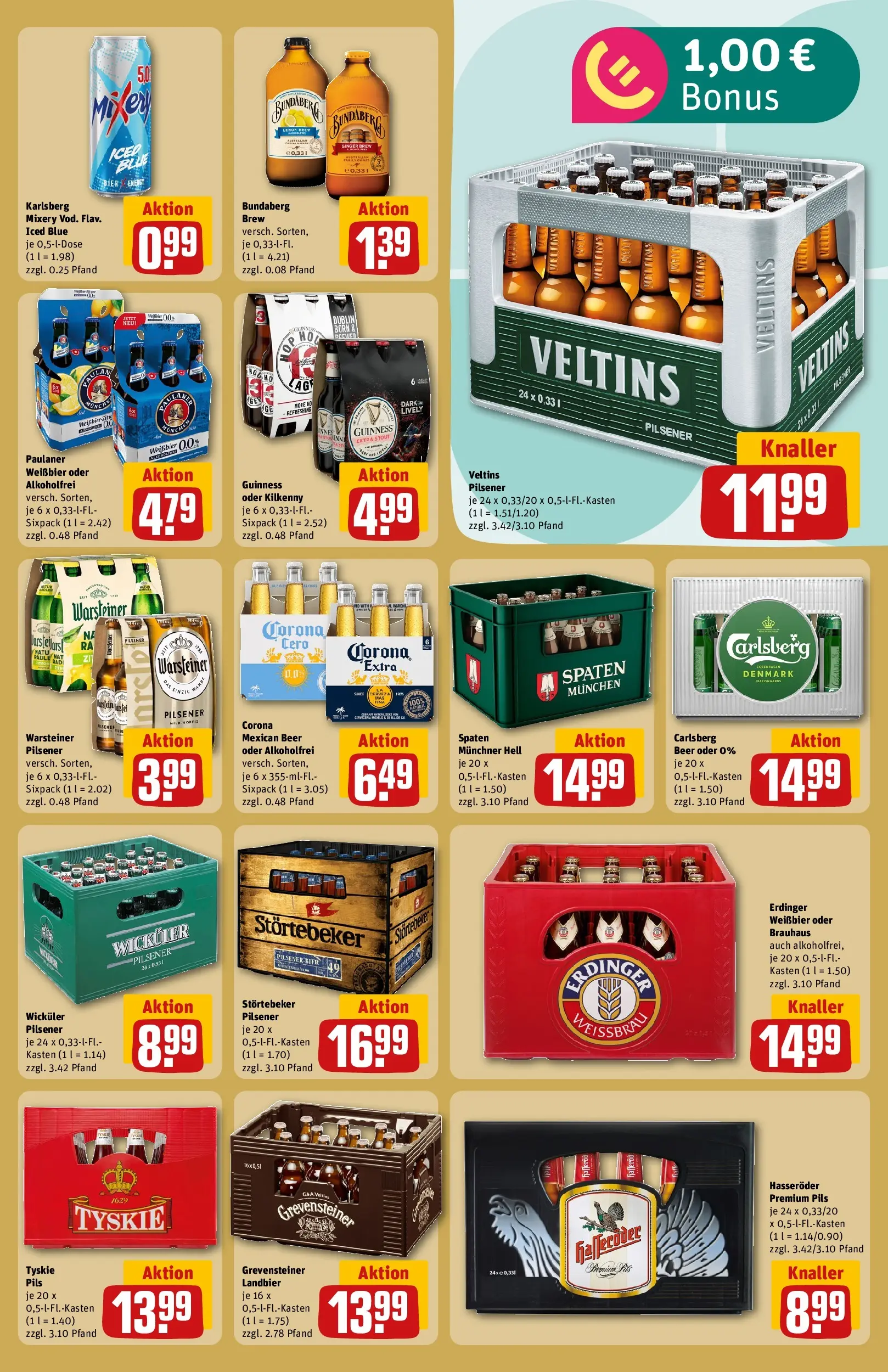 REWE Prospekt ab 26.05.2026 zum Blättern » Angebote | Seite: 21 | Produkte: Tyskie, Bier, Weißbier, Veltins