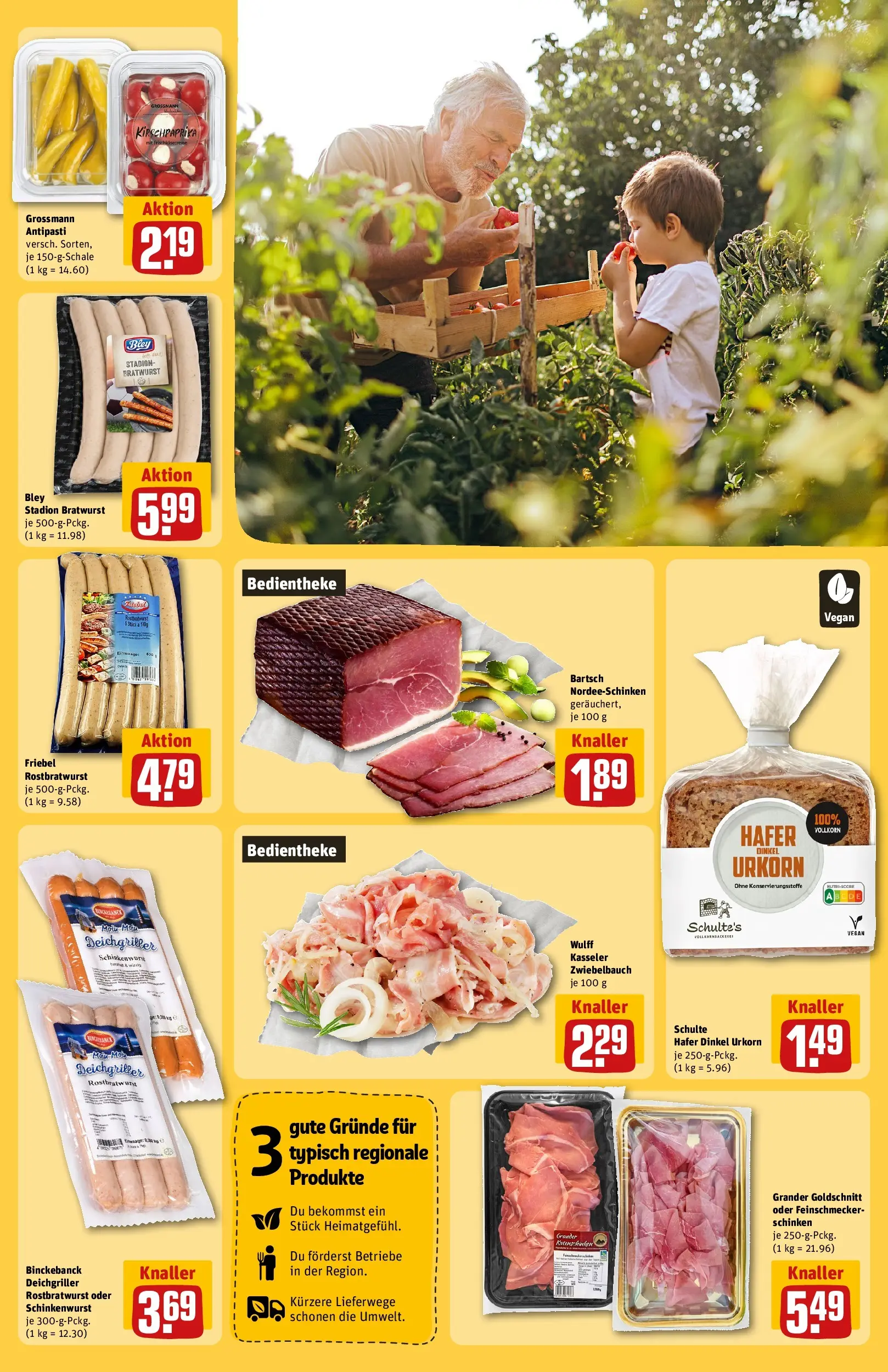 REWE Prospekt ab 26.05.2026 zum Blättern » Angebote | Seite: 29 | Produkte: Bratwurst, Schinken