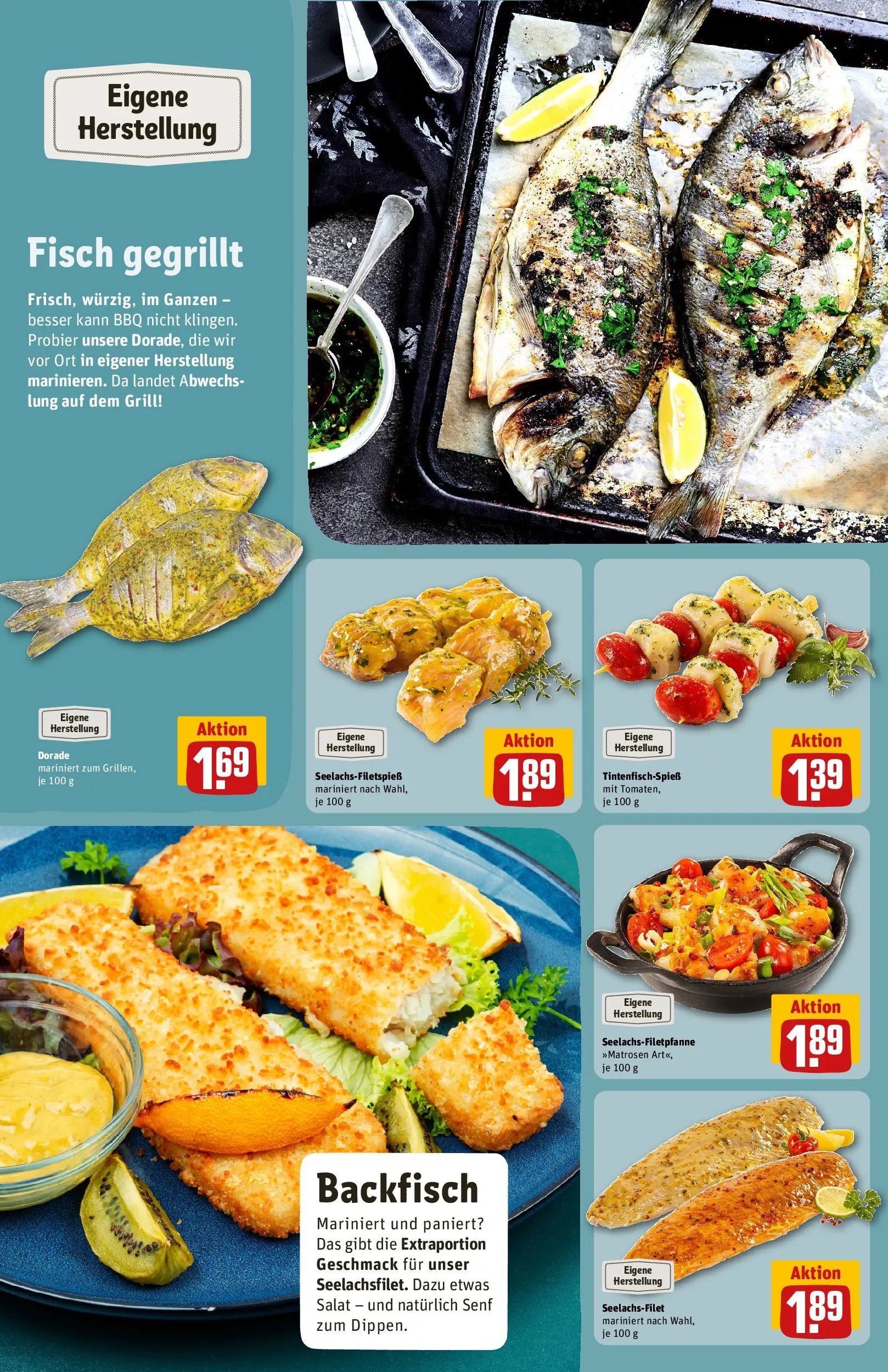 REWE Prospekt ab 26.05.2026 zum Blättern » Angebote | Seite: 12 | Produkte: Dorade, Grill, Fisch, Salat