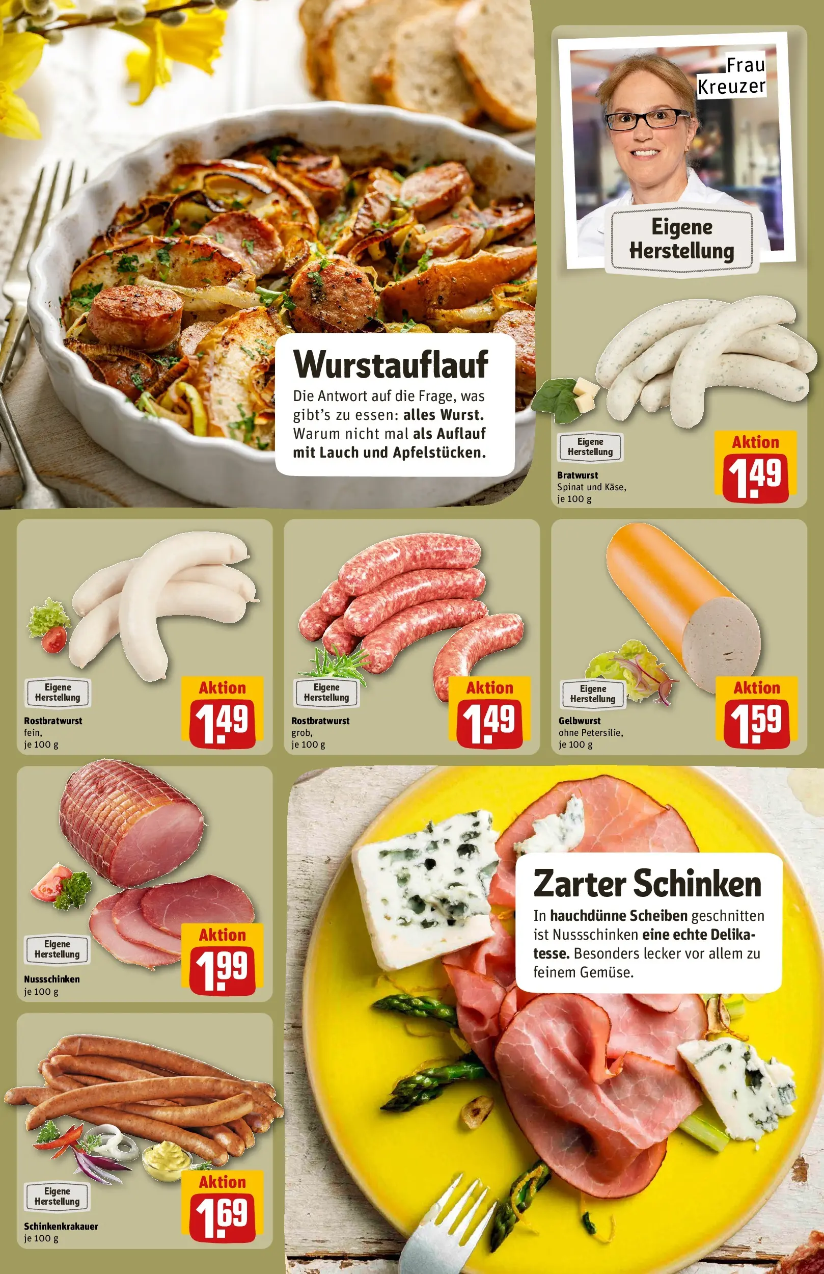 REWE Prospekt ab 26.05.2026 zum Blättern » Angebote | Seite: 13 | Produkte: Bratwurst, Schinken