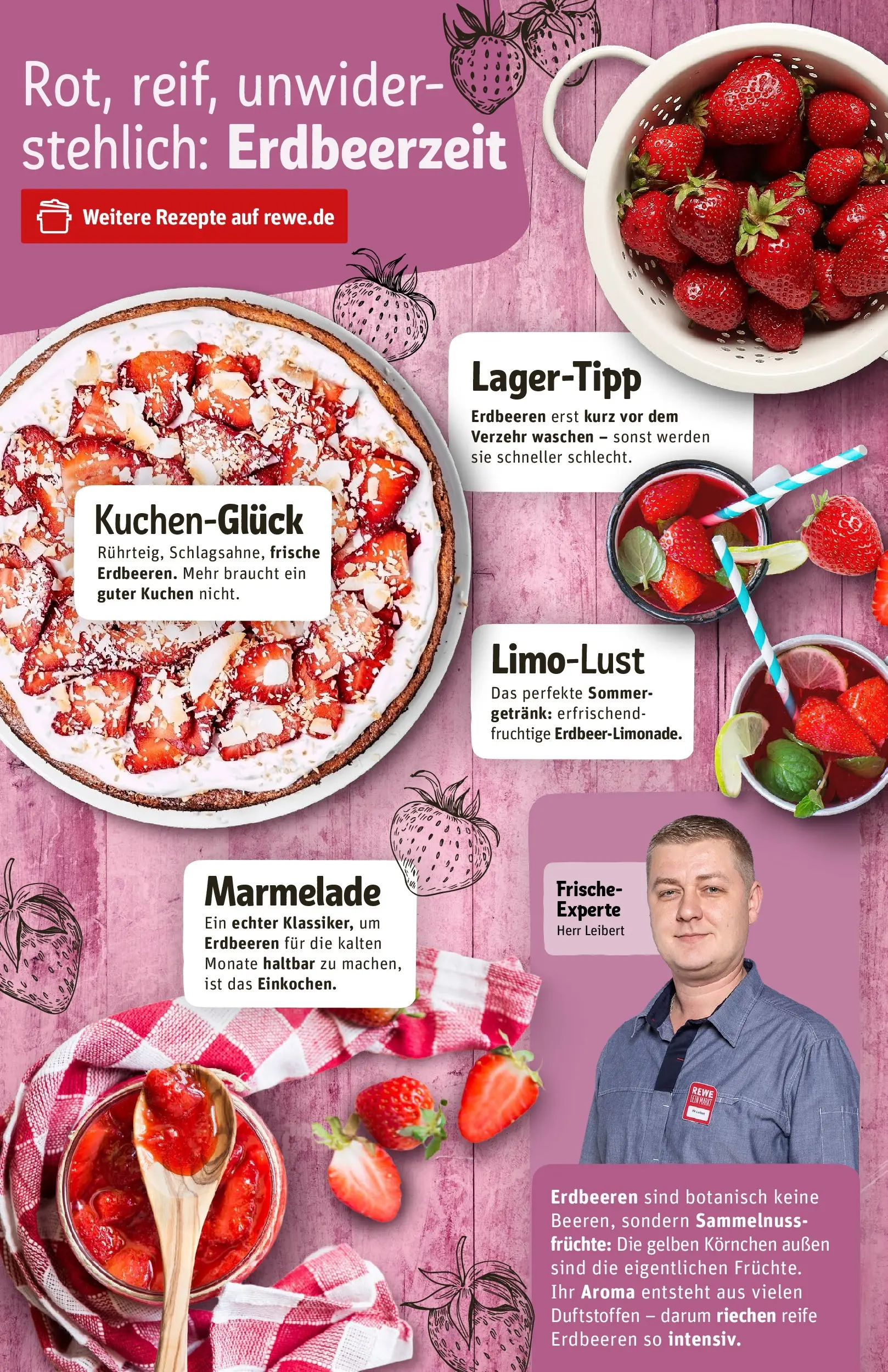 REWE Prospekt ab 26.05.2026 zum Blättern » Angebote | Seite: 15 | Produkte: Kuchen, Erdbeeren