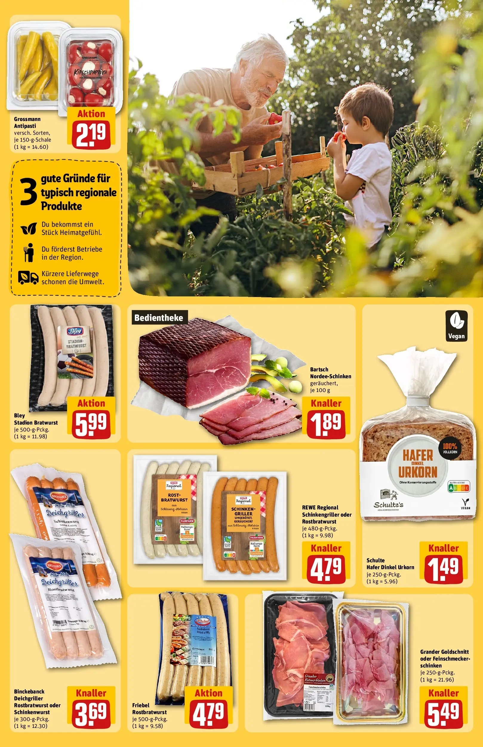 REWE Prospekt ab 26.05.2026 zum Blättern » Angebote | Seite: 27 | Produkte: Bratwurst, Schinken, Griller