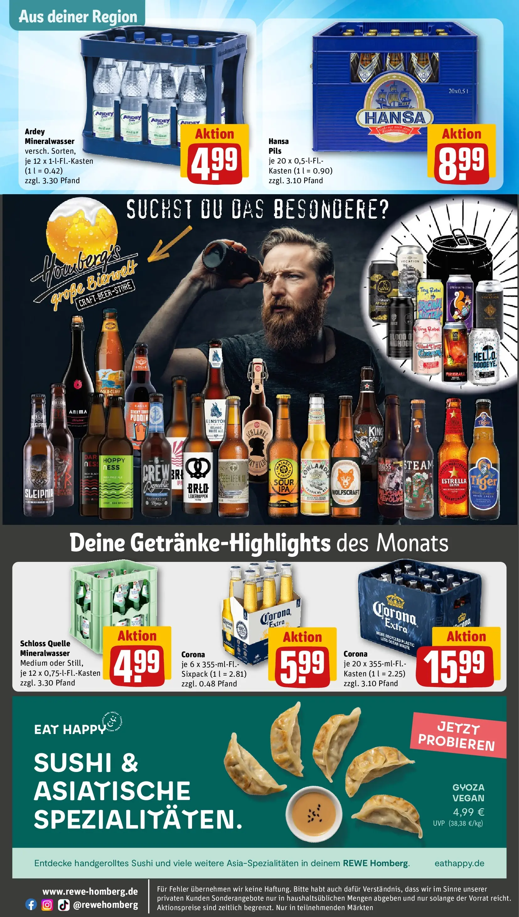 REWE Prospekt ab 26.05.2026 zum Blättern » Angebote | Seite: 31 | Produkte: Pils, Mineralwasser