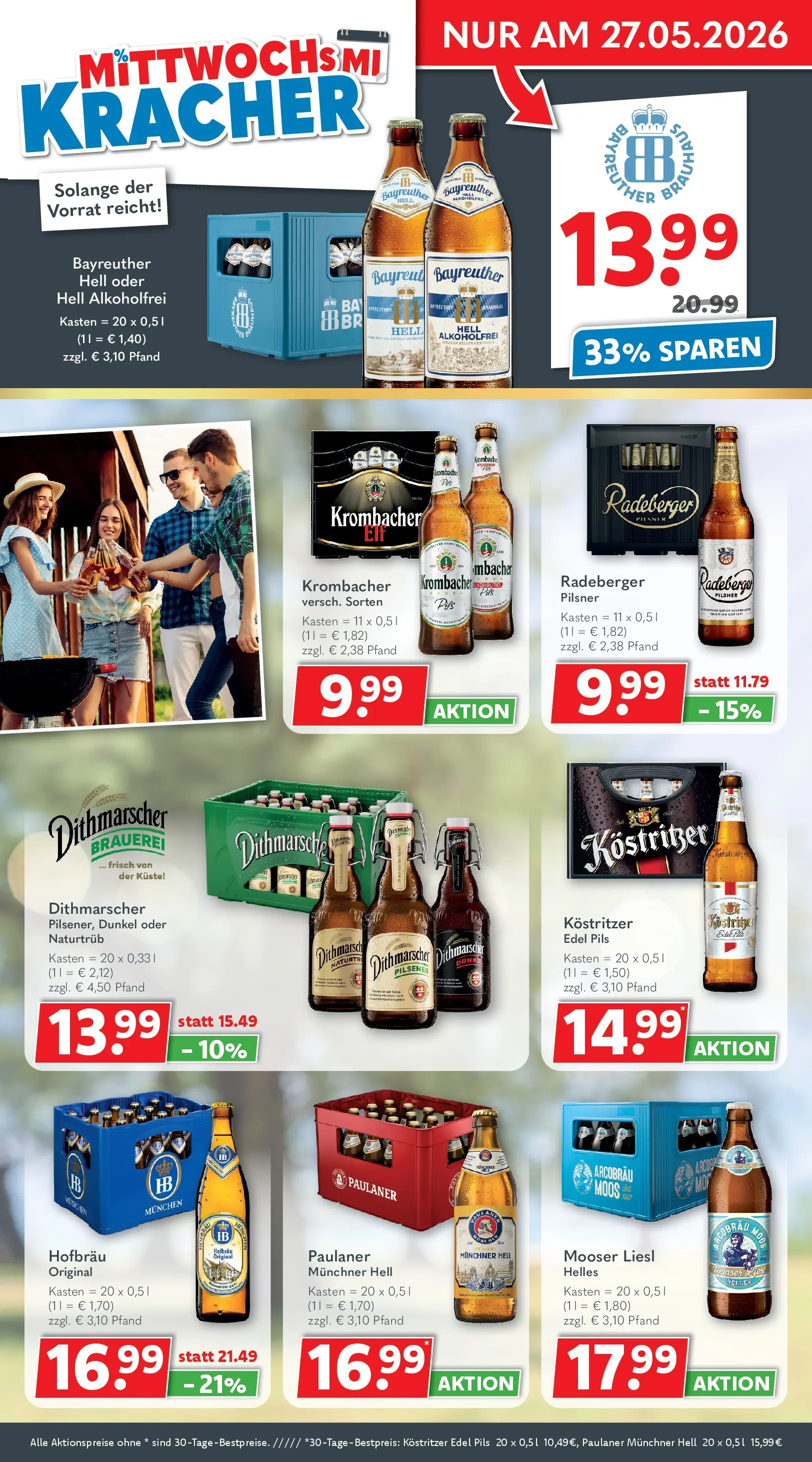 Getränkeland - Getränkeland: Getränkeangebote (ab 26.05.2026) zum Blättern | Seite: 2 | Produkte: Bayreuther hell, Pils, Krombacher, Paulaner