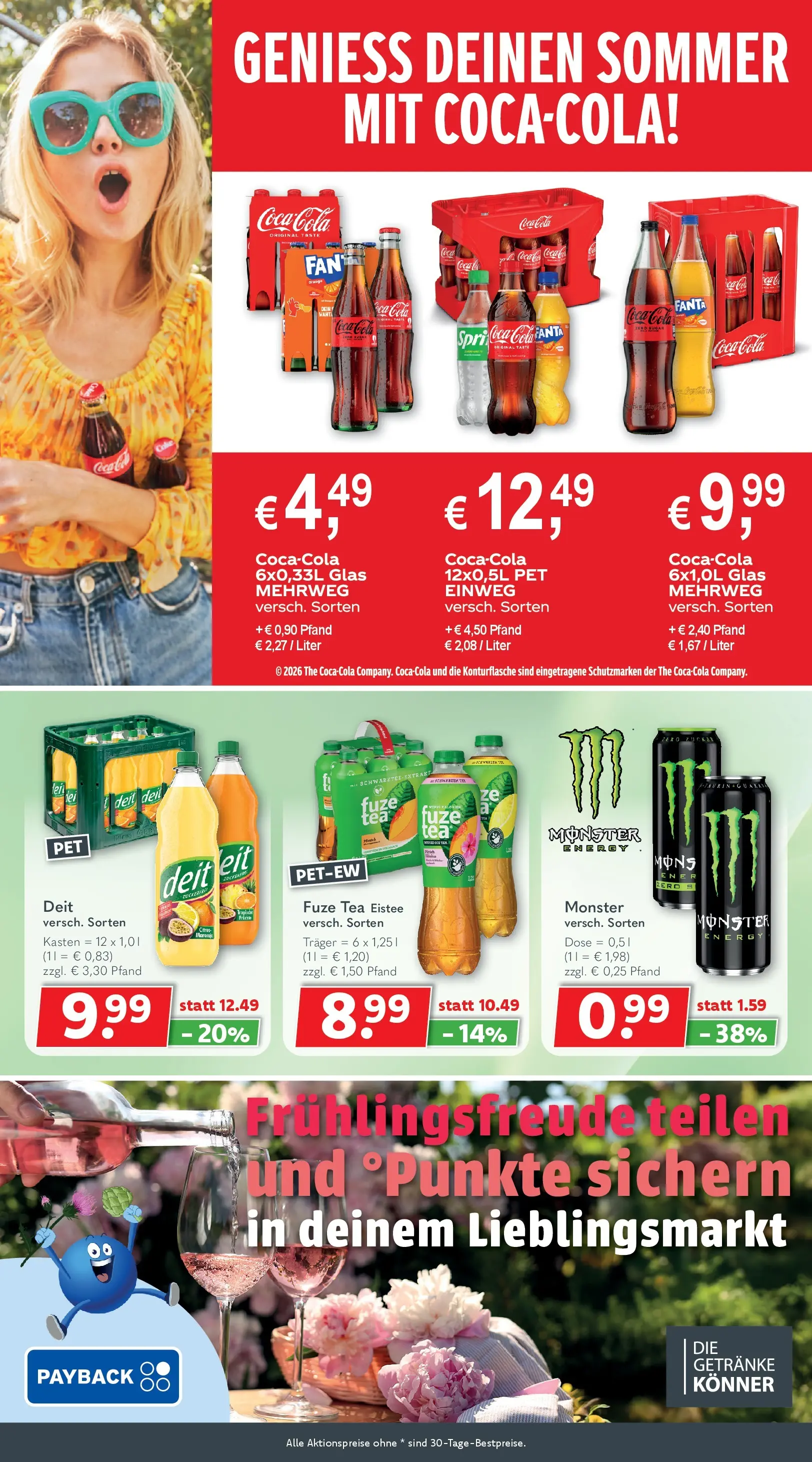 Getränkeland - Getränkeland: Getränkeangebote (ab 26.05.2026) zum Blättern | Seite: 5 | Produkte: Fuze tea, Coca cola, Fanta, Zucker