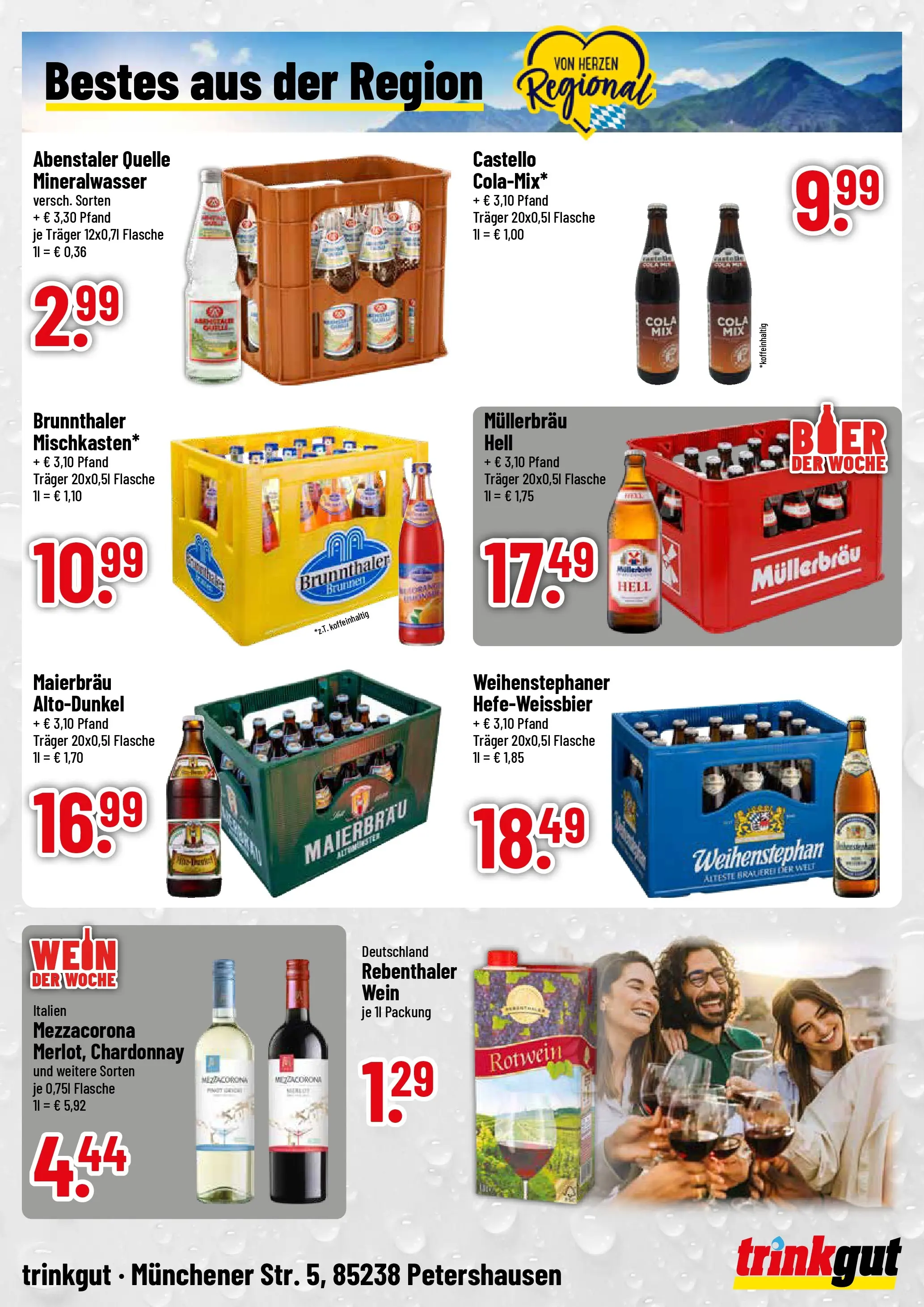 Trinkgut Prospekt Petershausen (ab 26.05.2026) » Angebote online | Seite: 4 | Produkte: Rotwein, Mineralwasser, Wein