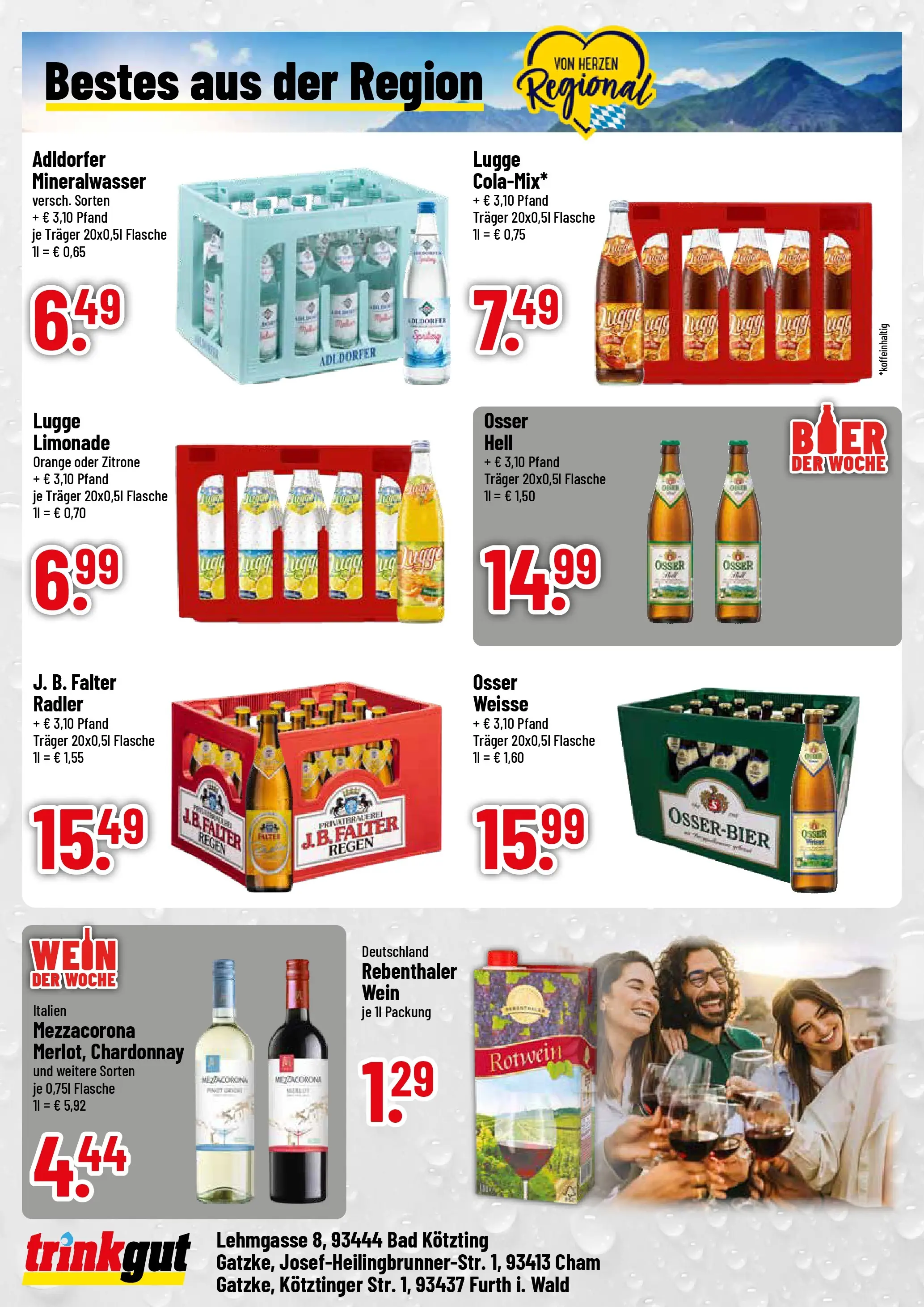 Trinkgut Prospekt Bad Kötzting (ab 26.05.2026) » Angebote online | Seite: 4 | Produkte: Rotwein, Mineralwasser, Zitrone, Wein