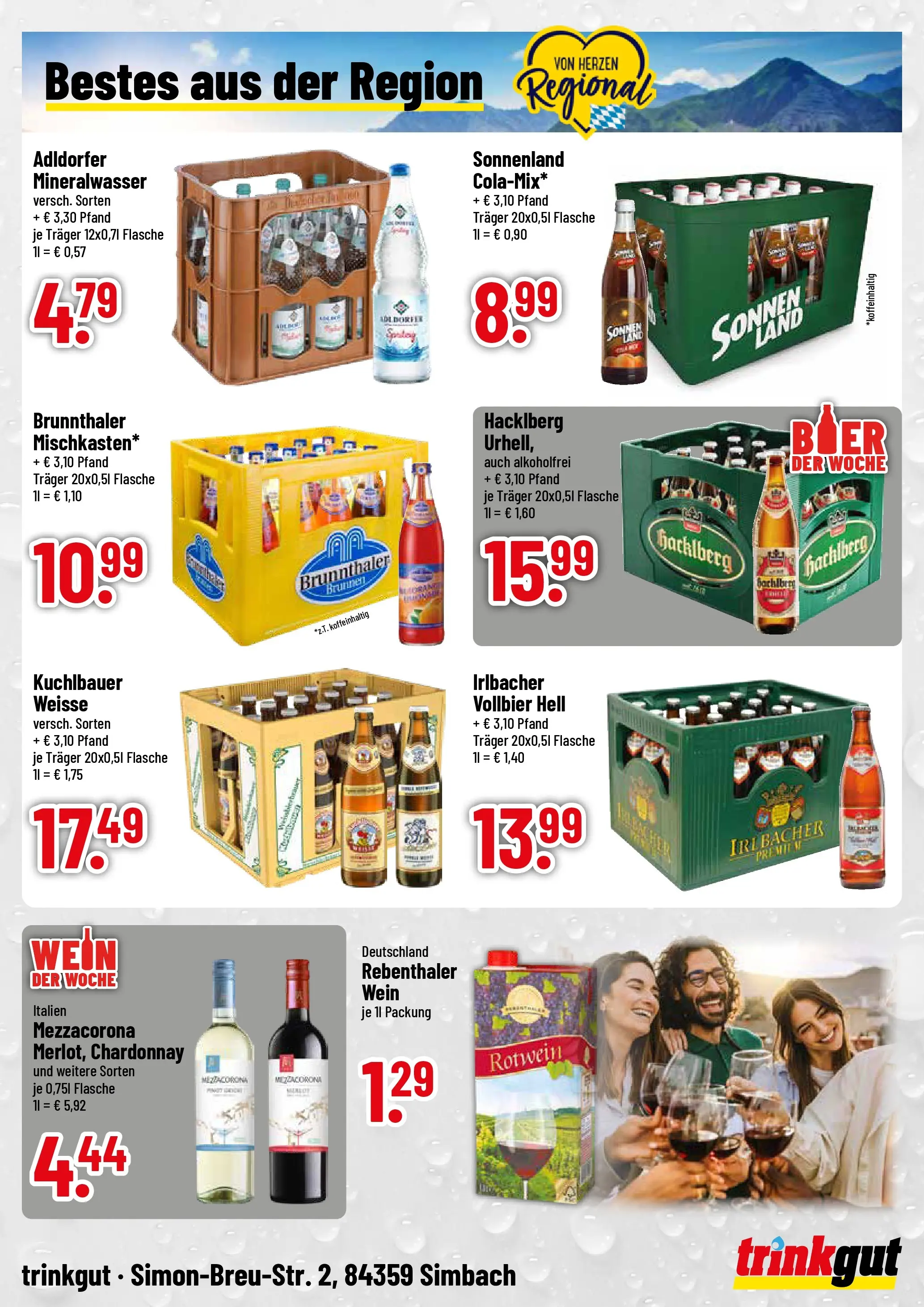 Trinkgut Prospekt Simbach/Inn (ab 26.05.2026) » Angebote online | Seite: 4 | Produkte: Rotwein, Mineralwasser, Wein