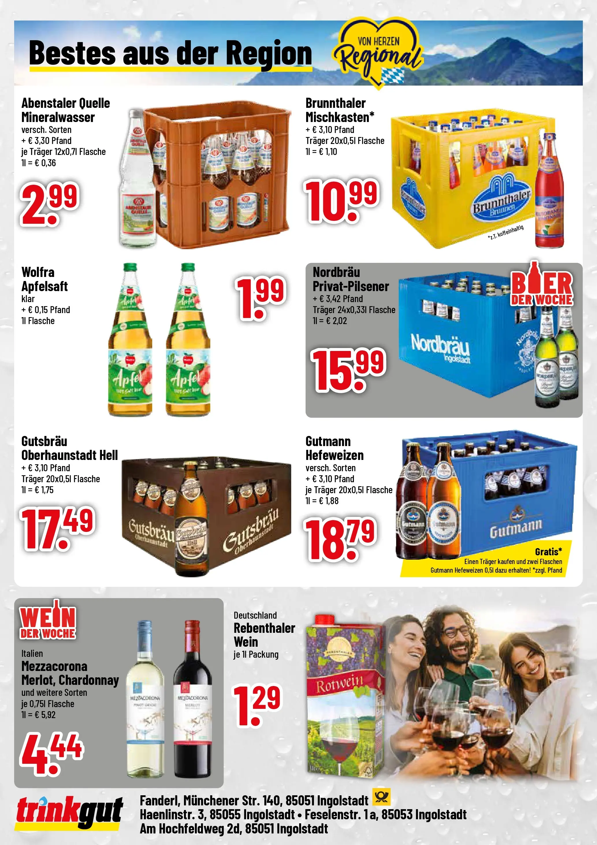 Trinkgut Prospekt Ingolstadt (ab 26.05.2026) » Angebote online | Seite: 4 | Produkte: Rotwein, Äpfel, Apfelsaft, Wein
