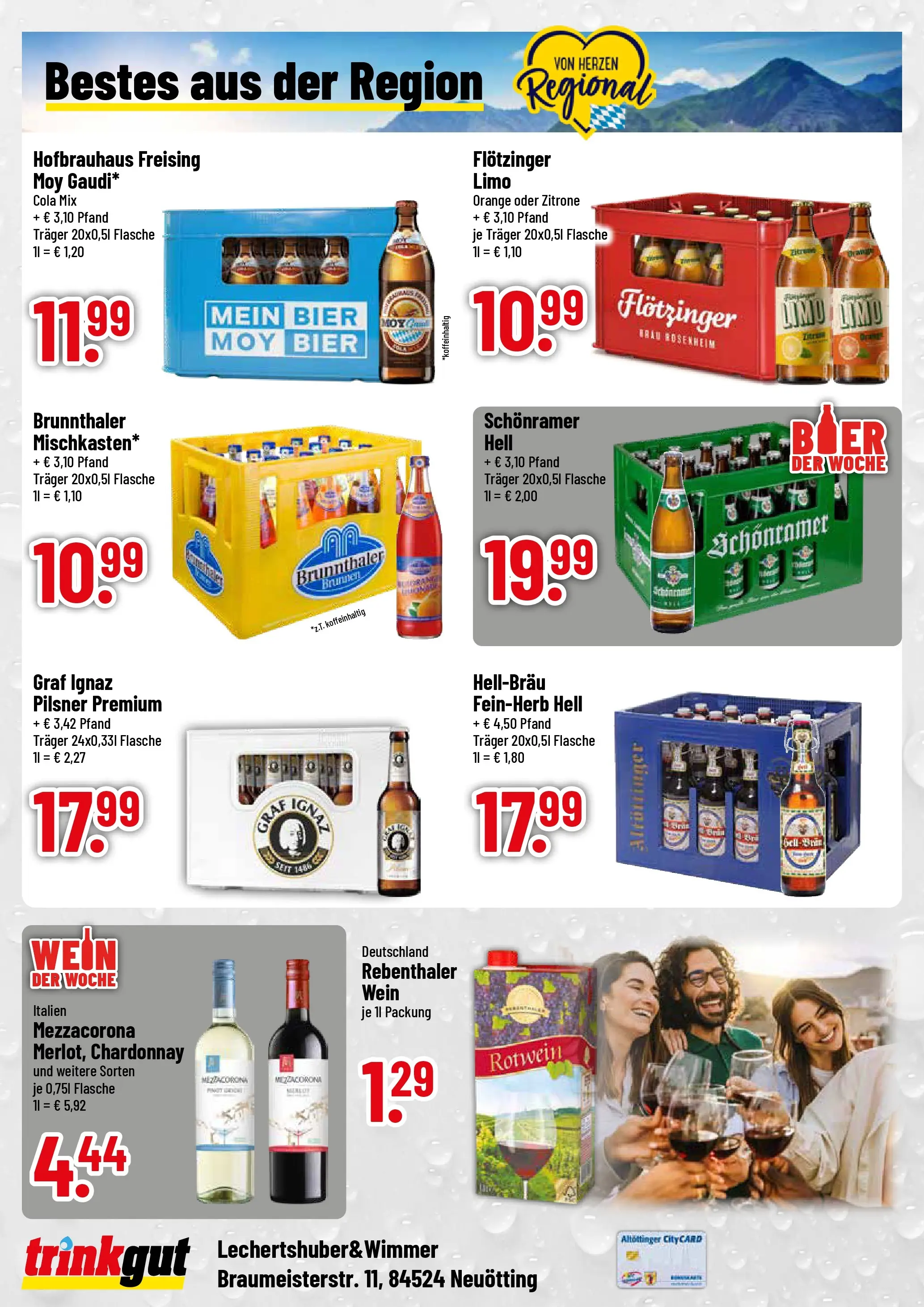 Trinkgut Prospekt Neuötting (ab 26.05.2026) » Angebote online | Seite: 4 | Produkte: Cola, Bier, Rotwein, Wein