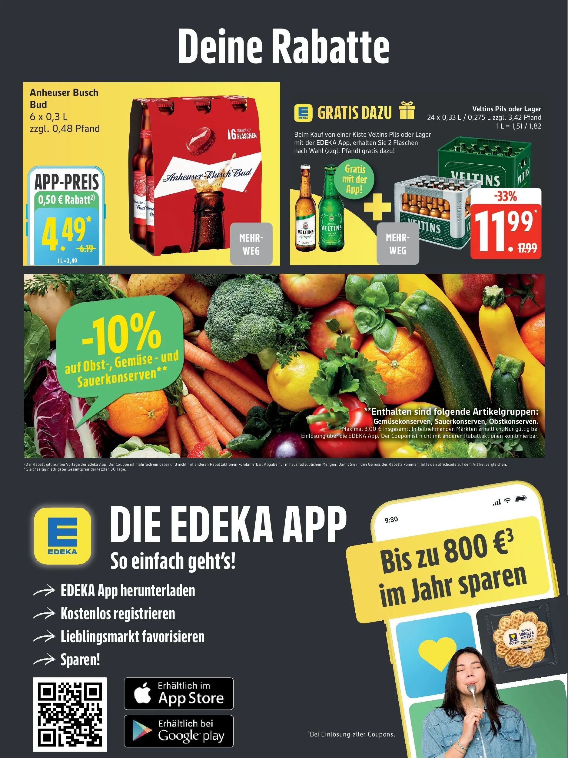 Edeka Prospekt Schleswig (ab 26.05.2026) » Angebote Online | Seite: 6 | Produkte: Bad, Pils, Gemüse, Veltins