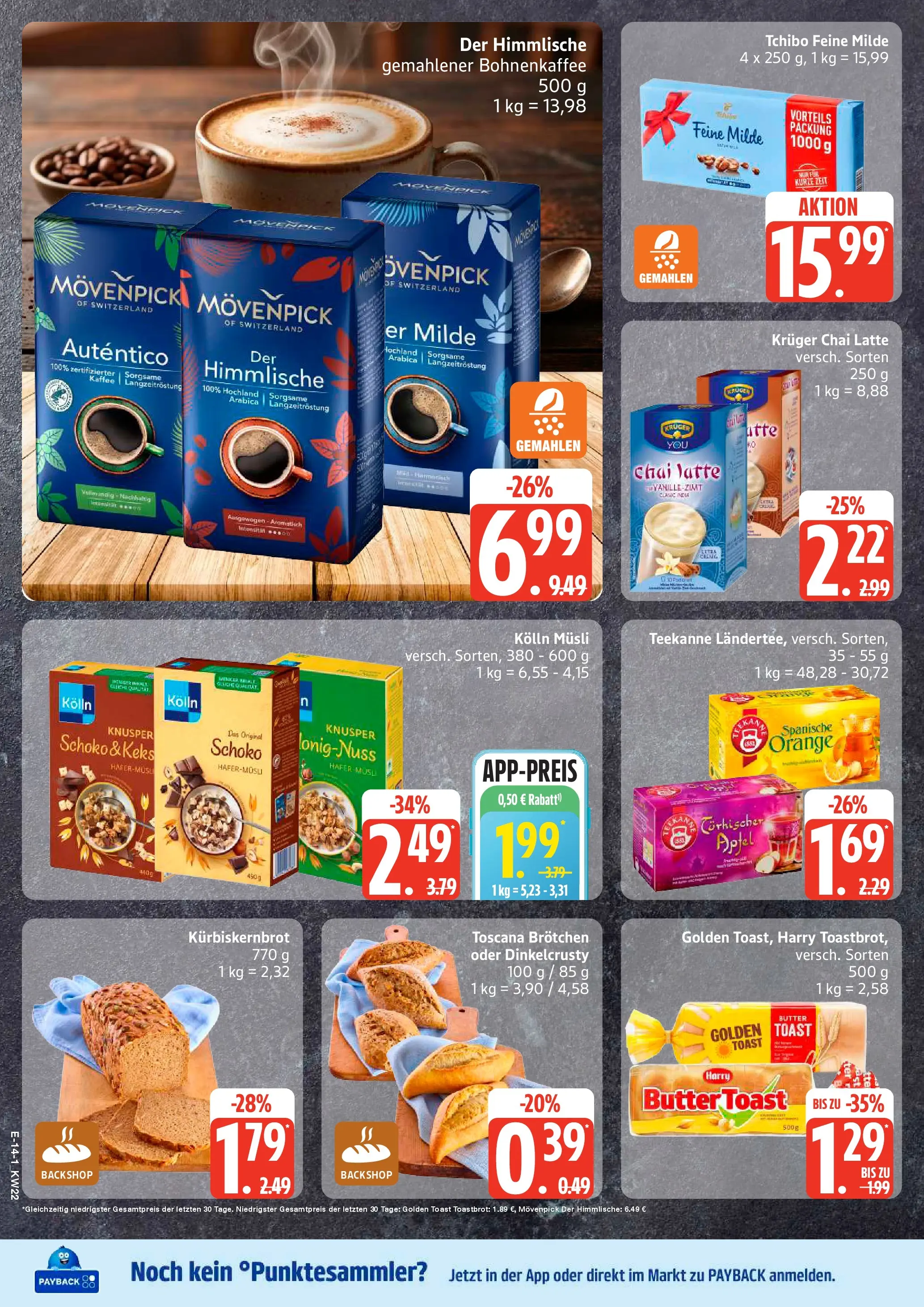 Edeka prospekt Großenwiehe (ab 26.05.2026) » Angebote Online | Seite: 17 | Produkte: Butter, Kaffee, Toast, Teekanne