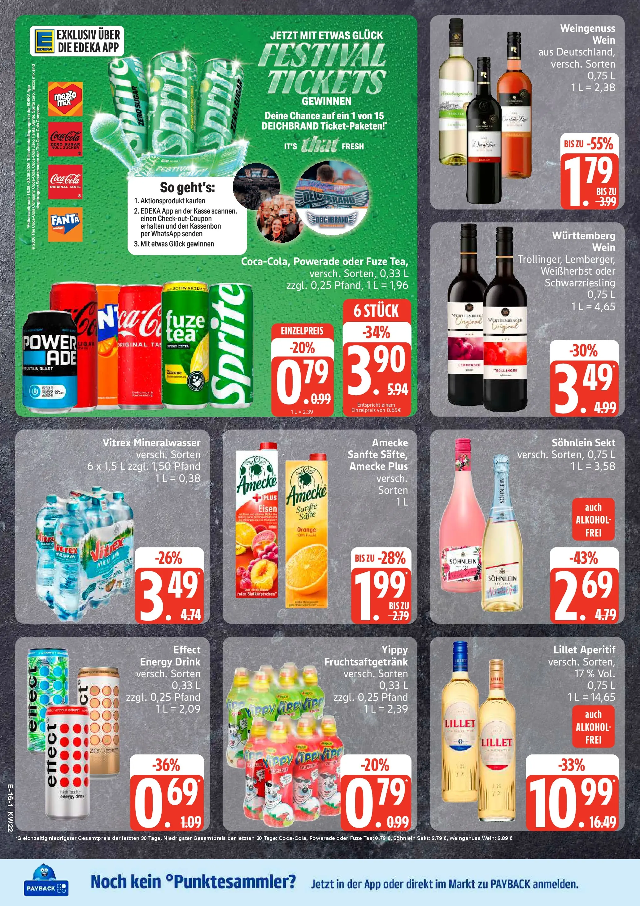Edeka prospekt Großenwiehe (ab 26.05.2026) » Angebote Online | Seite: 20 | Produkte: Fuze tea, Lillet, Wein, Coca cola zero