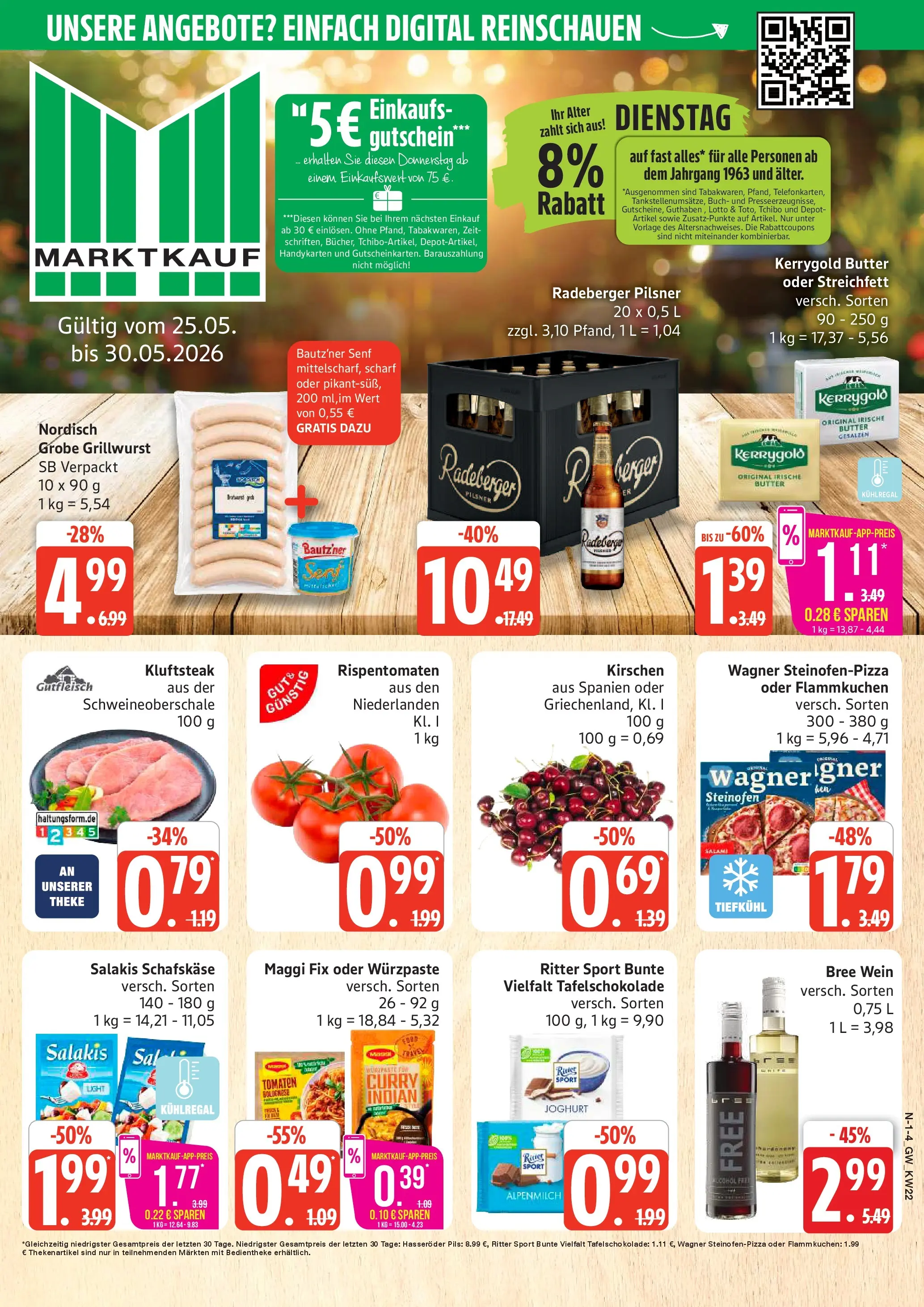 Marktkauf Prospekt Neuenkirchen (ab 25.05.2026) » Angebote online | Seite: 1 | Produkte: Butter, Theke, Pizza, Hasseröder