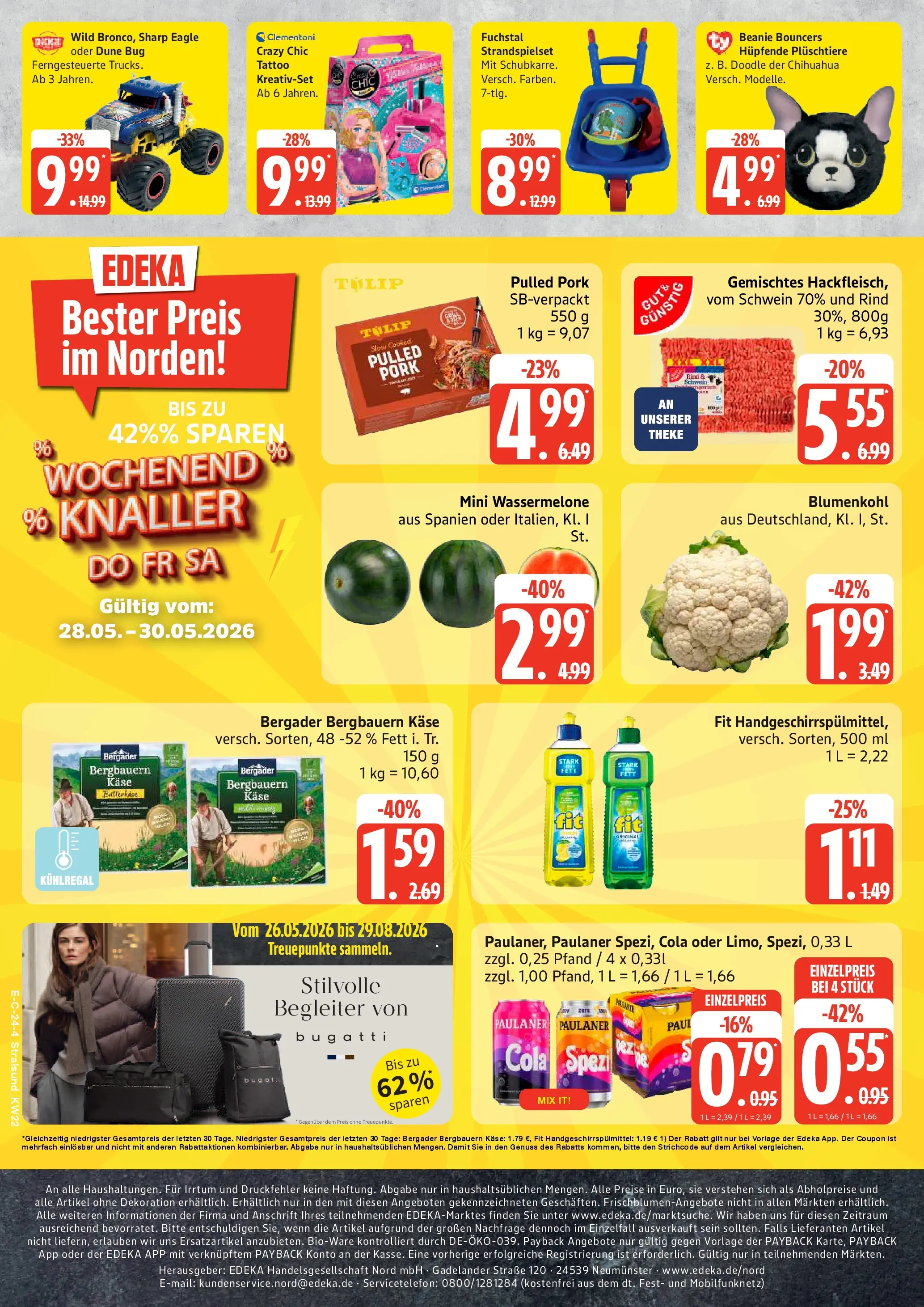 Edeka prospekt Stralsund (ab 26.05.2026) » Angebote Online | Seite: 30 | Produkte: Käse, Theke, Wassermelone, Hackfleisch