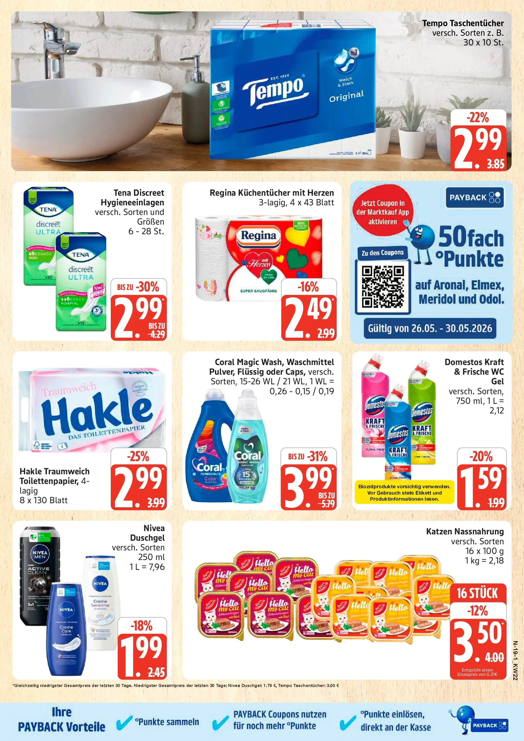Marktkauf Prospekt Neuenkirchen (ab 25.05.2026) » Angebote online | Seite: 19 | Produkte: Duschgel, Waschmittel, Tempo, Shower Gel