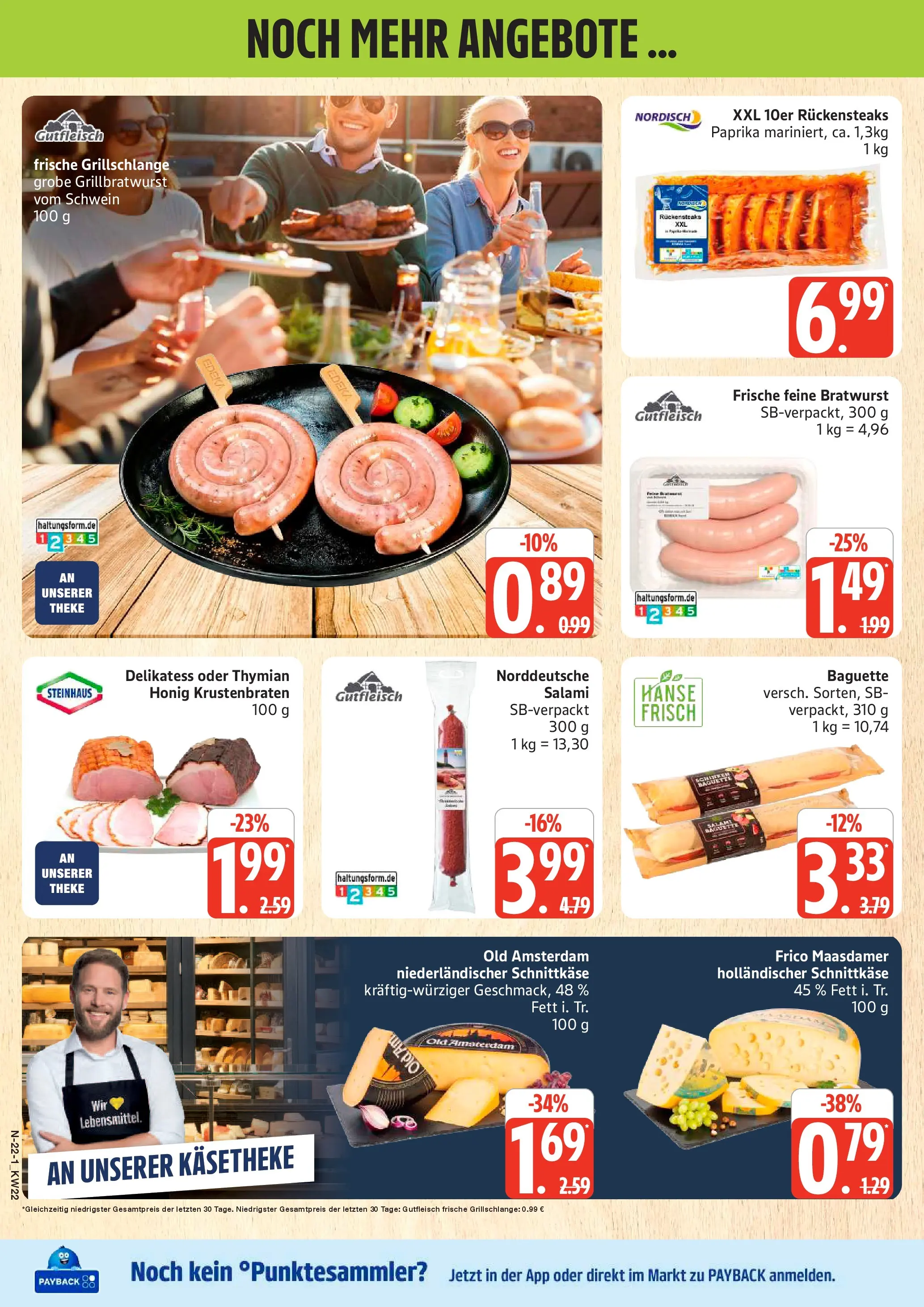 Marktkauf Prospekt Neuenkirchen (ab 25.05.2026) » Angebote online | Seite: 22 | Produkte: Theke, Bratwurst, Paprika, Steak