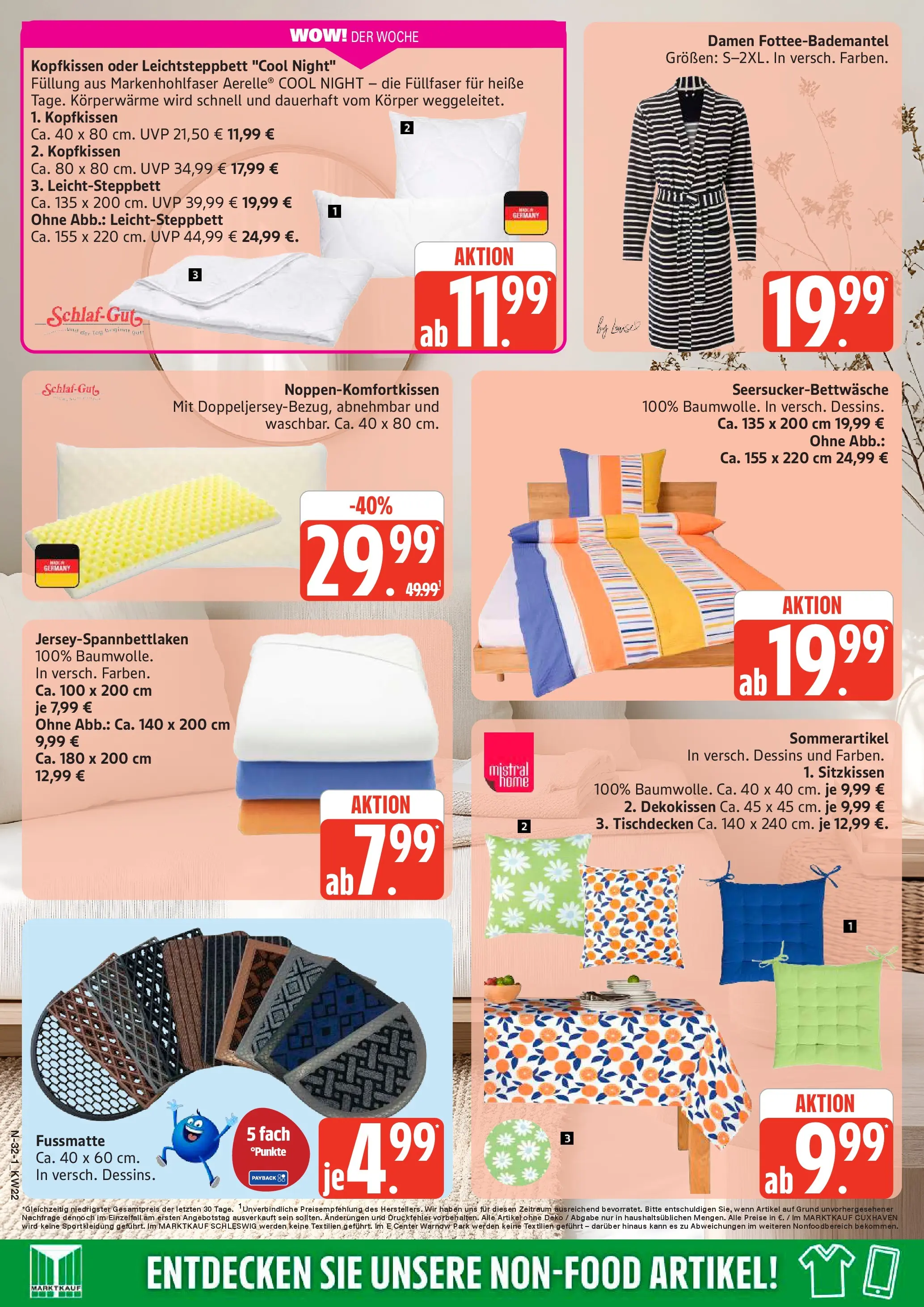 Marktkauf Prospekt Neuenkirchen (ab 25.05.2026) » Angebote online | Seite: 32 | Produkte: Kopfkissen, Fußmatte