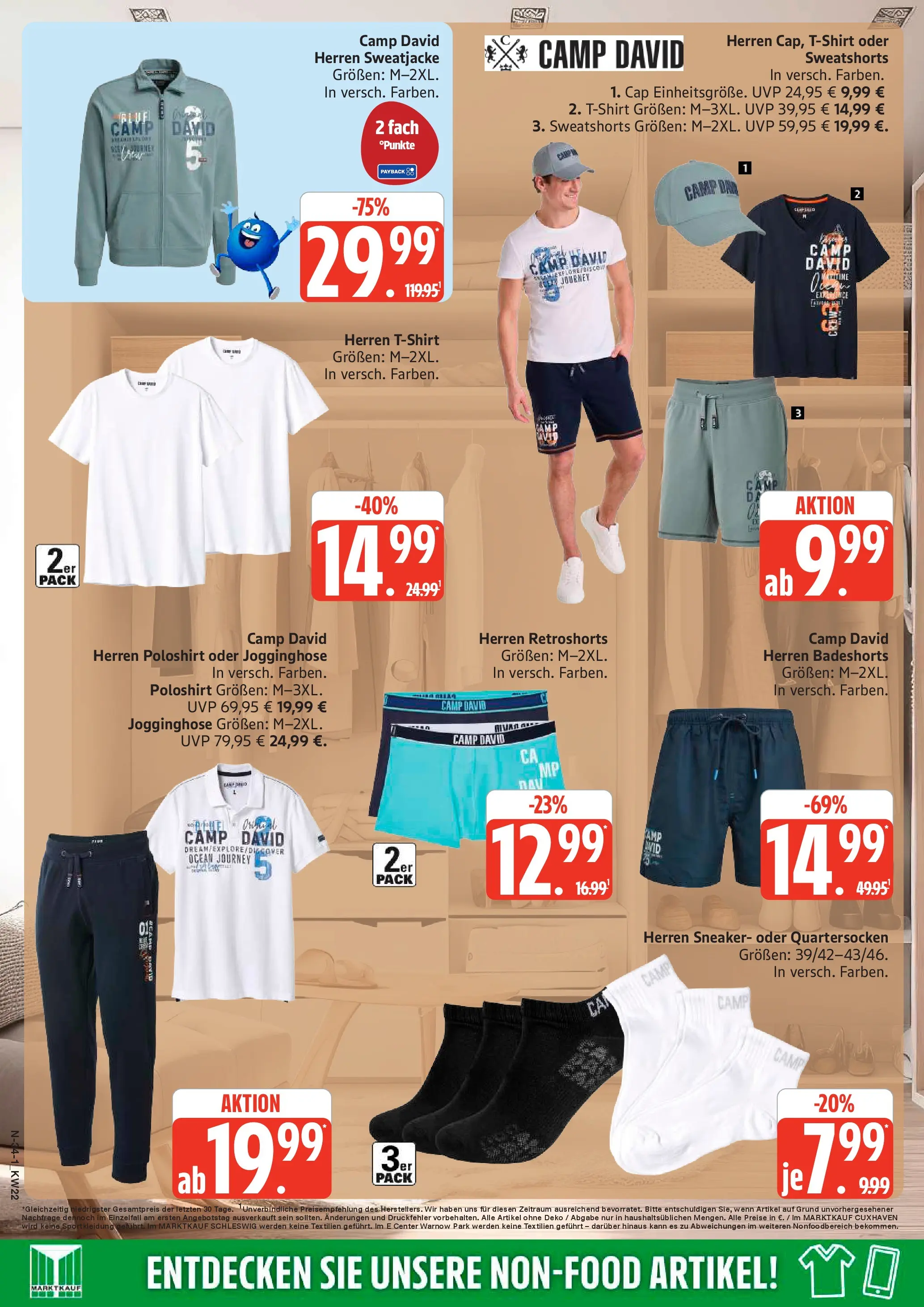 Marktkauf Prospekt Neuenkirchen (ab 25.05.2026) » Angebote online | Seite: 34 | Produkte: Badeshorts, Jogginghose, T-Shirt, Poloshirt