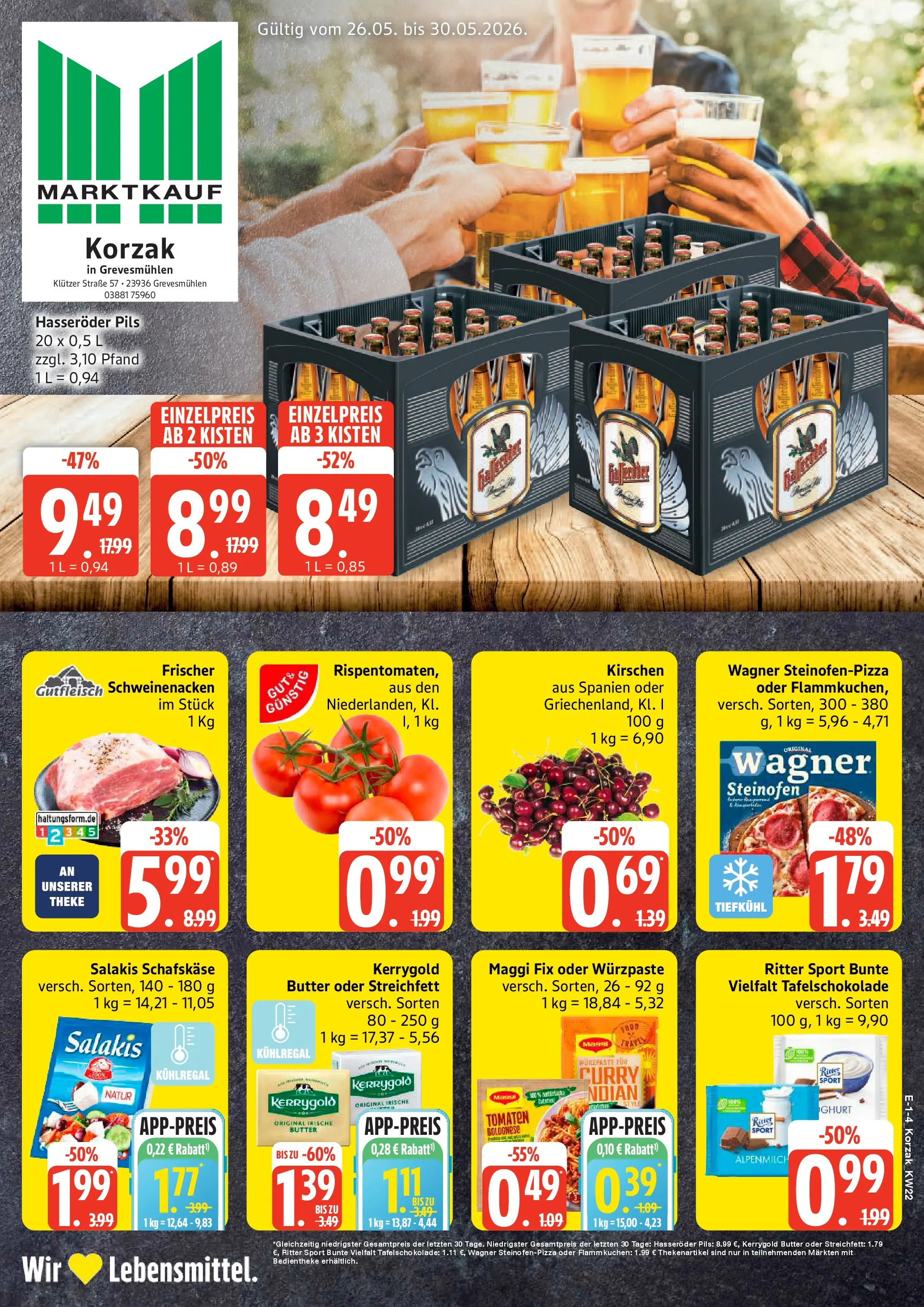 Marktkauf Prospekt Grevesmühlen (ab 26.05.2026) » Angebote online | Seite: 1 | Produkte: Maggi, Theke, Kirschen, Schafskase