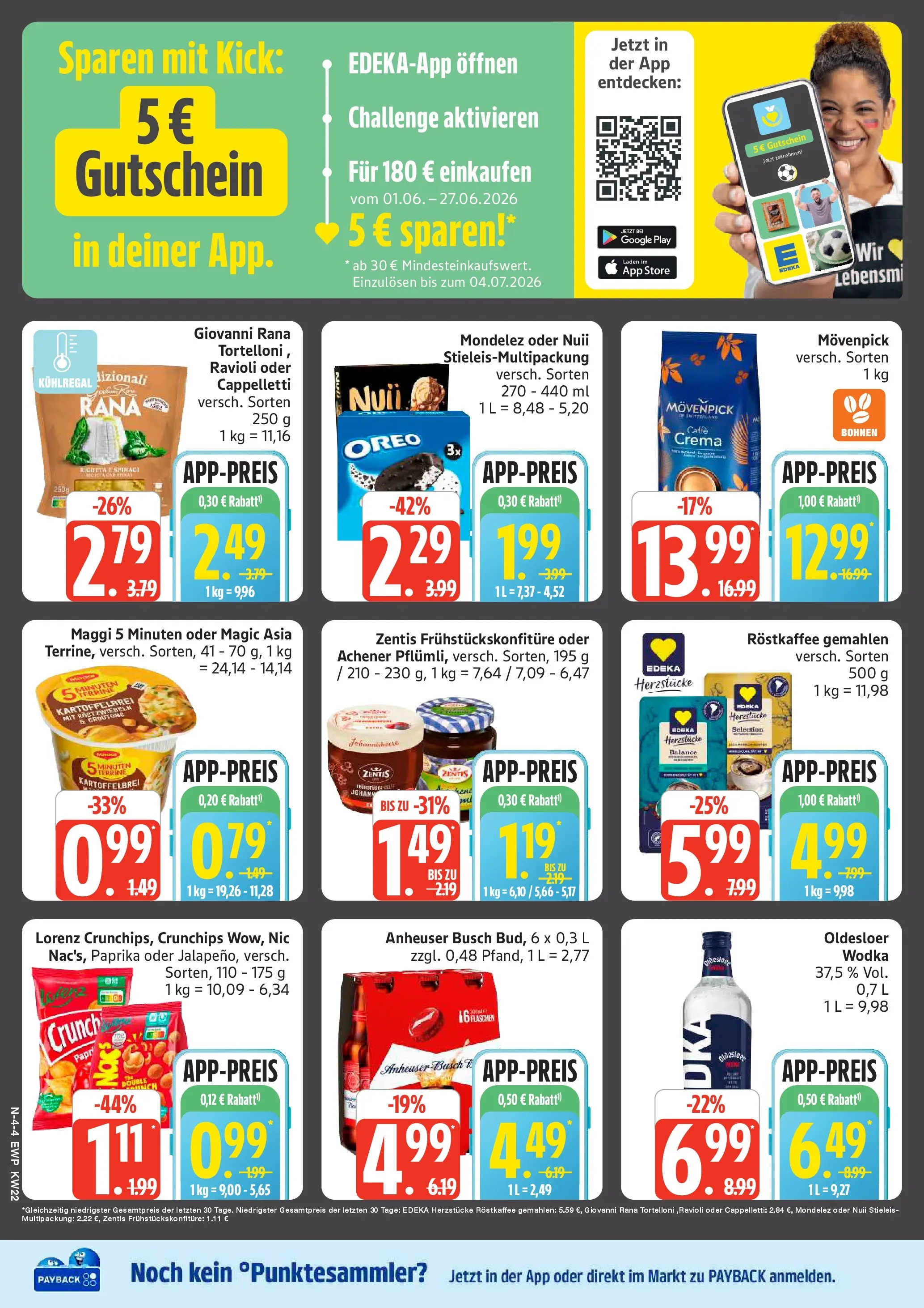 Edeka Prospekt Rostock (ab 26.05.2026) » Angebote Online | Seite: 4 | Produkte: Maggi, Oldesloer, Paprika, Wodka