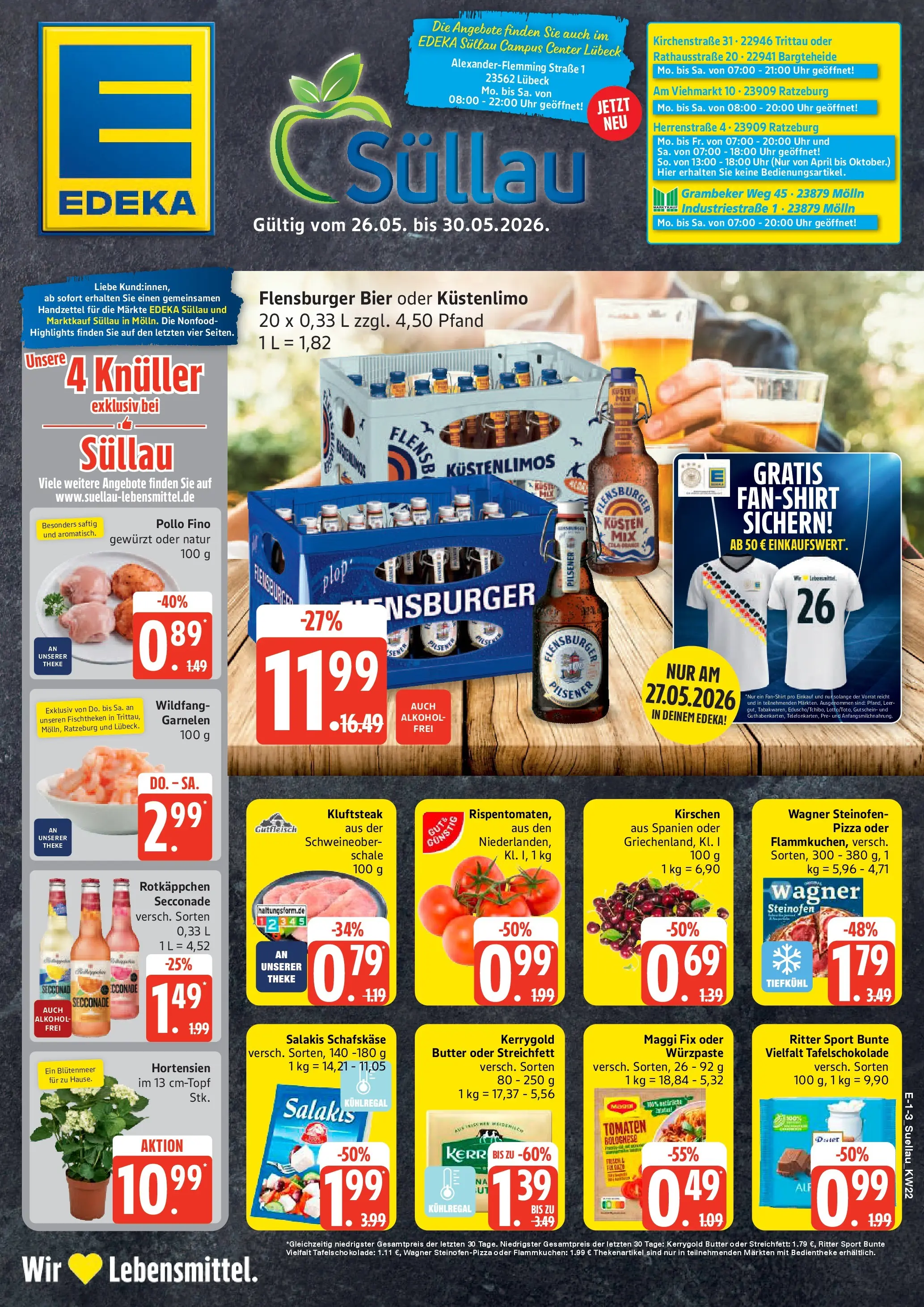 Edeka Prospekt  Mölln (ab 26.05.2026) » Angebote Online | Seite: 1 | Produkte: Ritter sport, Maggi fix, Uhr, Kerrygold butter