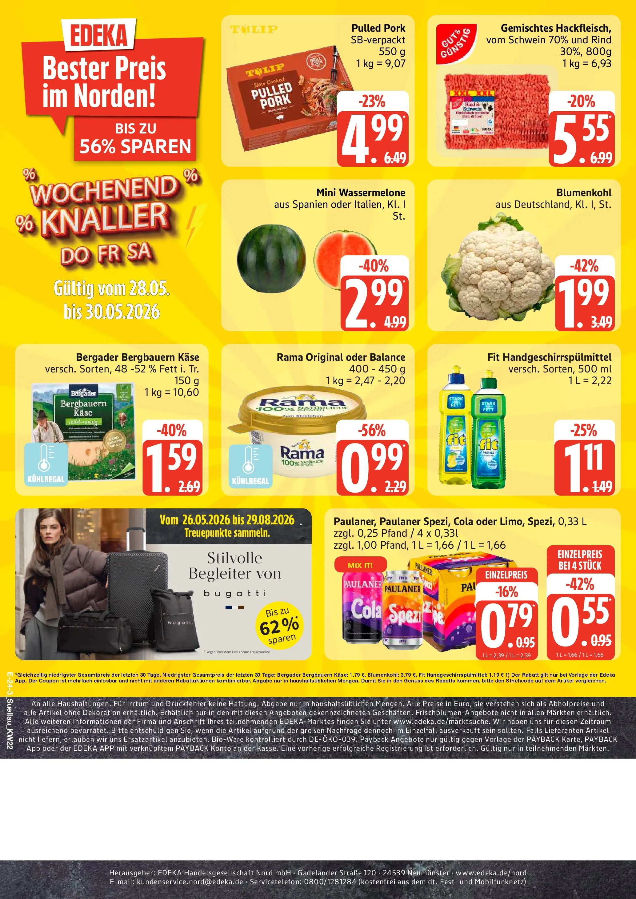 Edeka Prospekt  Mölln (ab 26.05.2026) » Angebote Online | Seite: 30 | Produkte: Rama, Käse, Blumenkohl, Paulaner