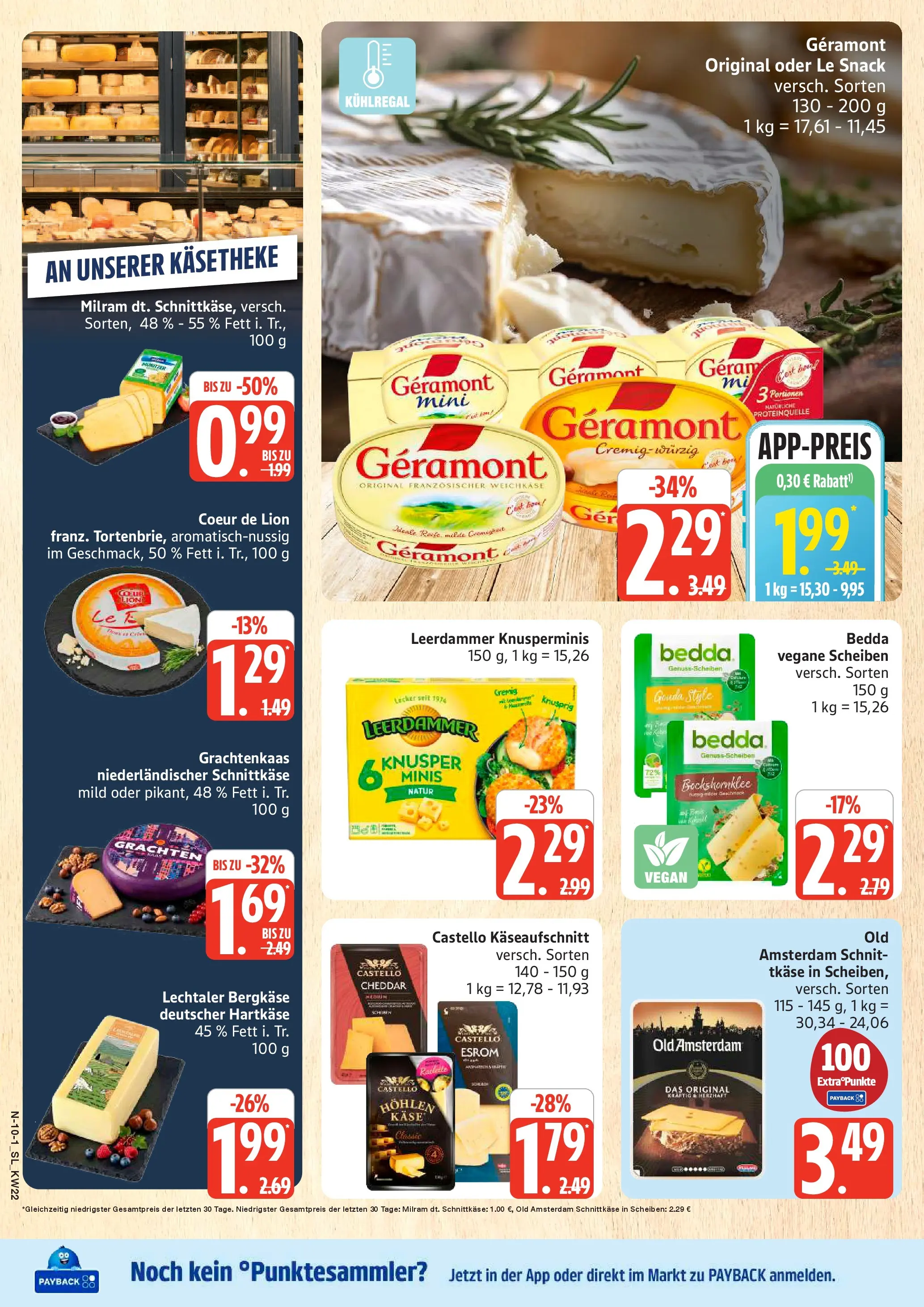 Edeka Prospekt Schleswig (ab 25.05.2026) » Angebote Online | Seite: 10 | Produkte: Geramont, Käse, Leerdammer, Milram