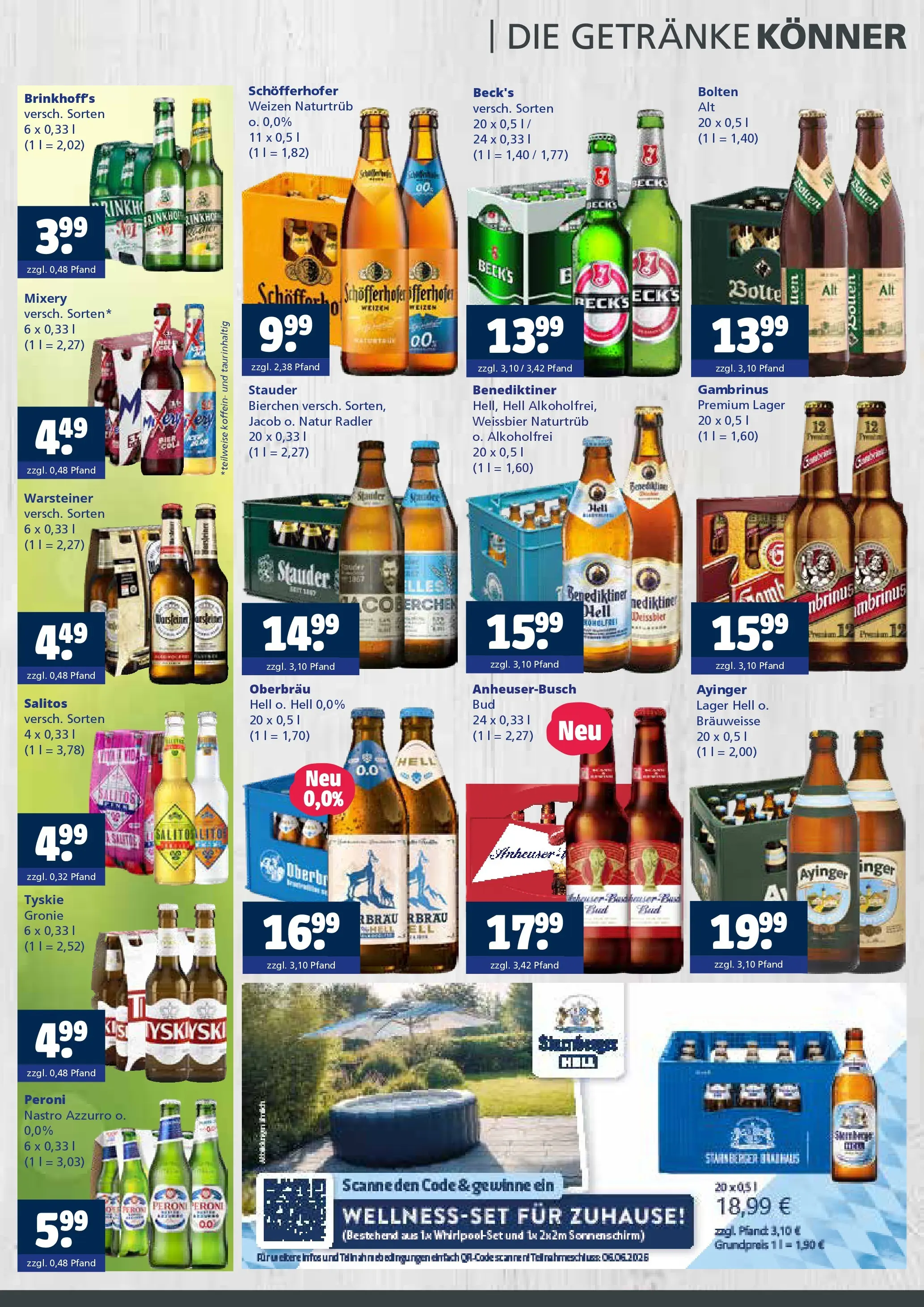 Angebote - Getränkewelt HSE: Getränkeangebote (ab 24.05.2026) zum Blättern | Seite: 2 | Produkte: Tyskie, Radler, Warsteiner, Mixery
