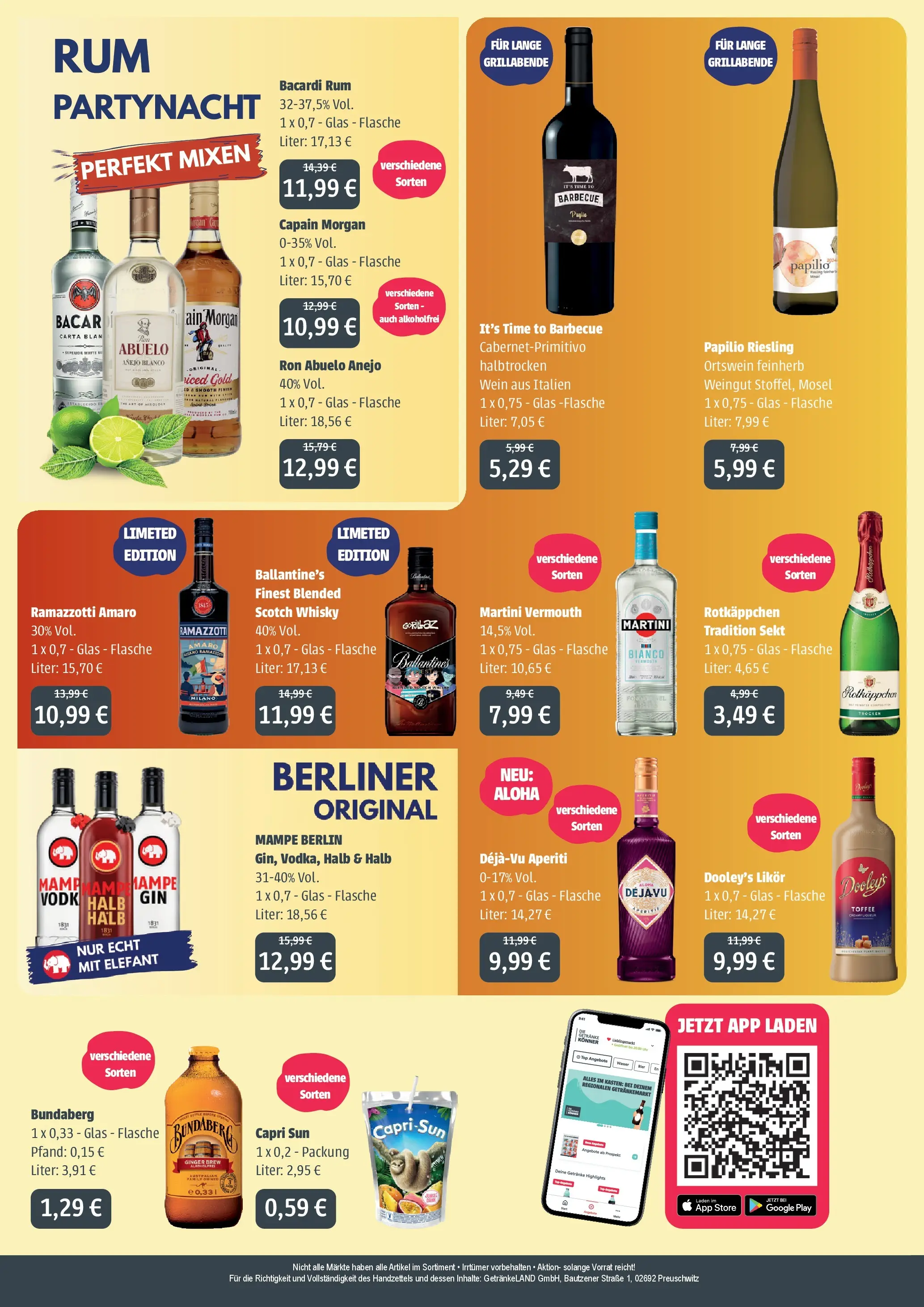 Angebote - GetränkeLand Mayer: Getränkeangebote (ab 24.05.2026) zum Blättern | Seite: 4 | Produkte: Top, Whisky, Rum, Ramazzotti
