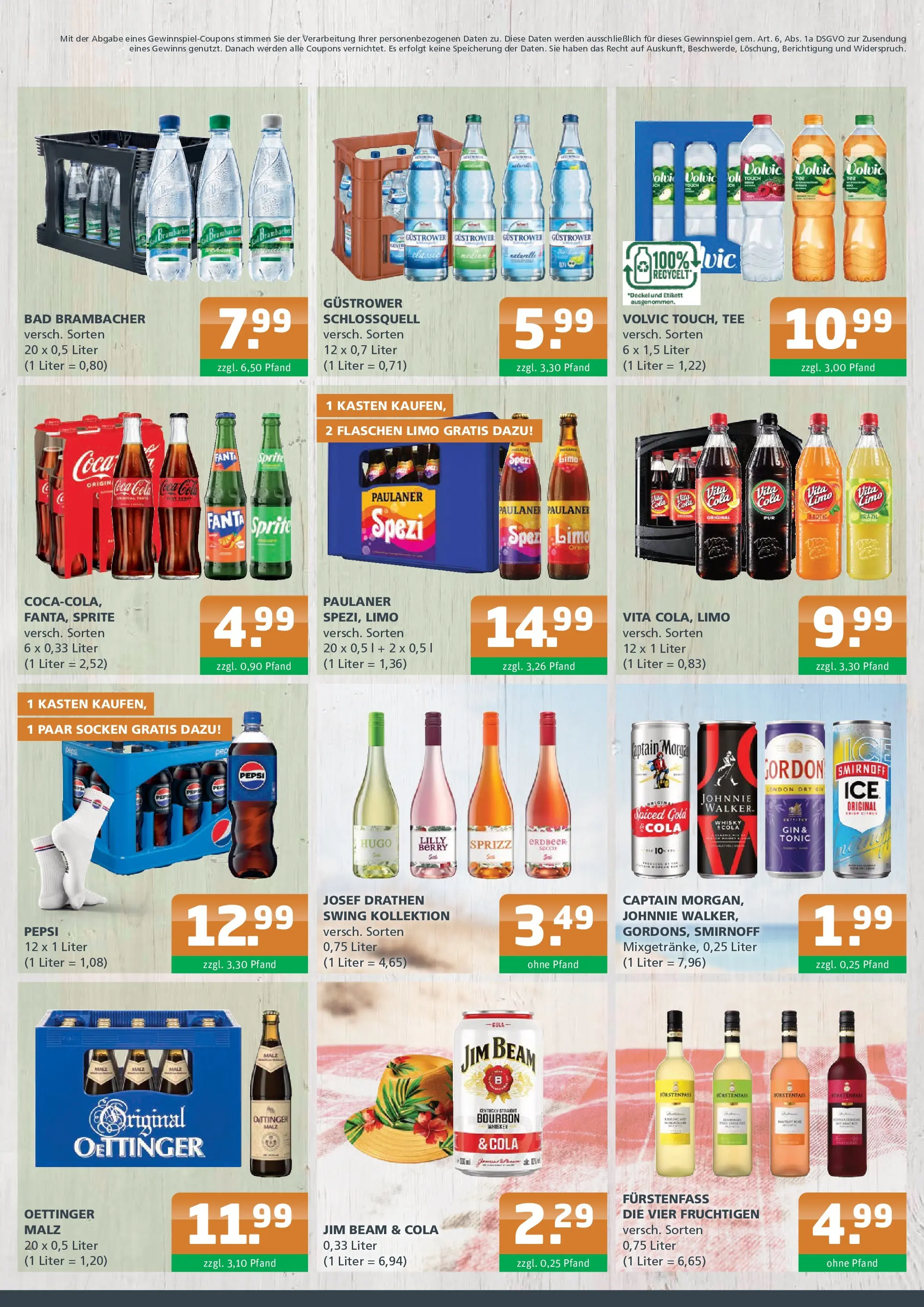 Angebote - Getränke A-Z: Getränkeangebote (ab 24.05.2026) zum Blättern | Seite: 3 | Produkte: Jim beam, Fanta, Smirnoff, Captain morgan