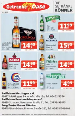 Angebote - Getränke Oase: Getränkeangebote ab 24.05.2026 gültig Angebote - Getränke Oase: Getränkeangebote ab 24.05.2026 gültig