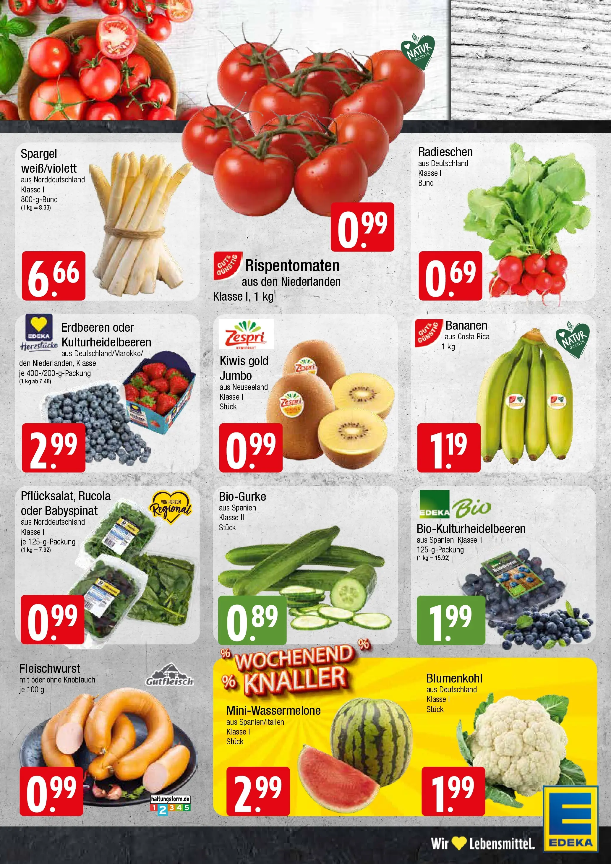Edeka prospekt Wentorf (ab 26.05.2026) » Angebote Online | Seite: 3 | Produkte: Bananen, Spargel, Blumenkohl, Kiwi